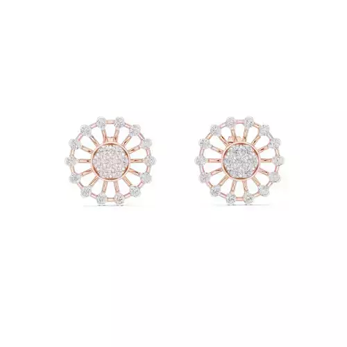 Round Cut Diamond Galaxy Earring 3DM STL Video 3D print model