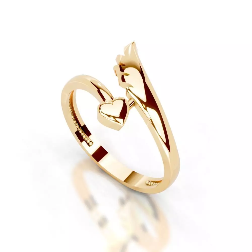 Slim 14K Ring Under 3 Grams US Size 7 Rhino 3DM STL 3D print  3D print model_11