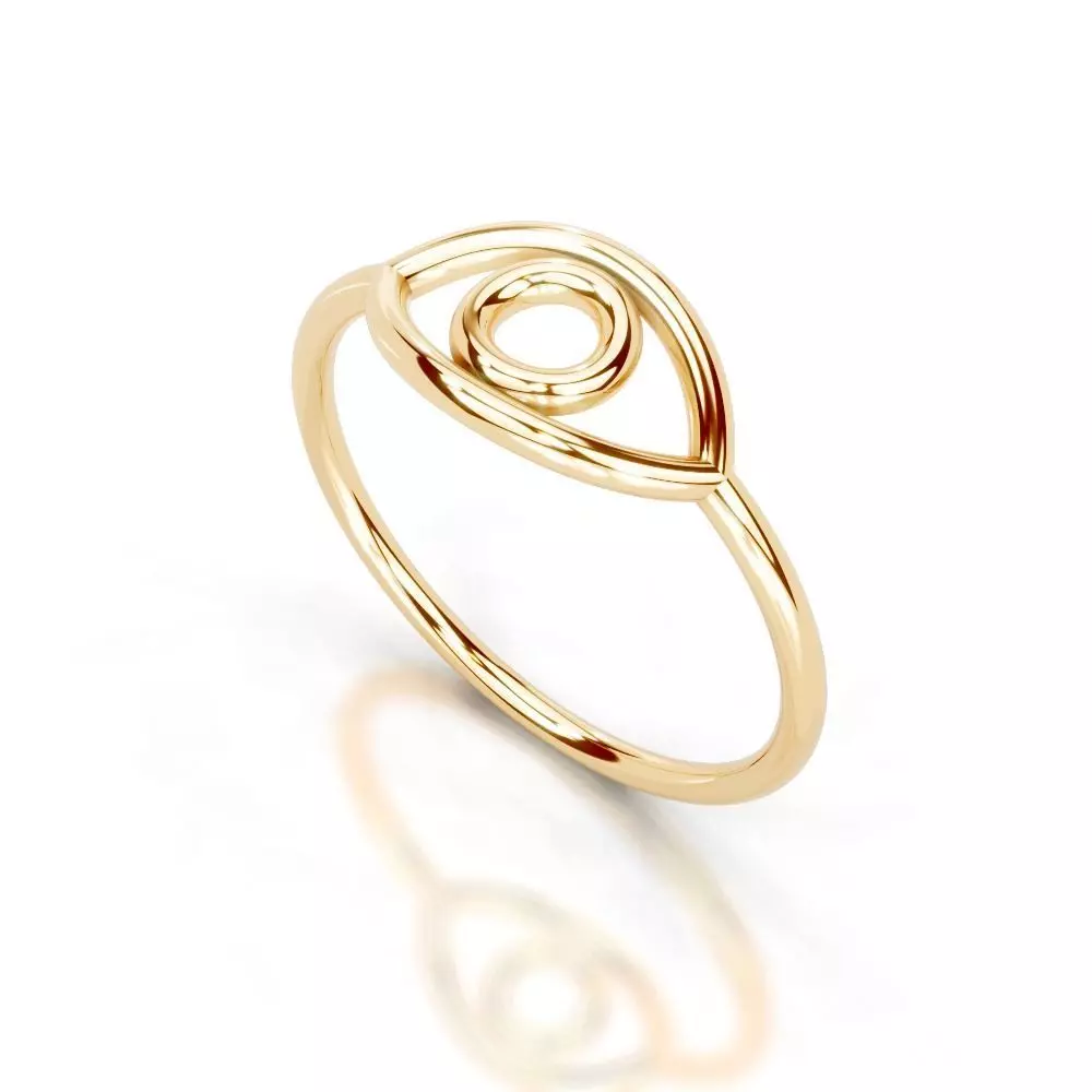 Slim 14K Ring Under 3 Grams US Size 7 Rhino 3DM STL 3D print  3D print model_13