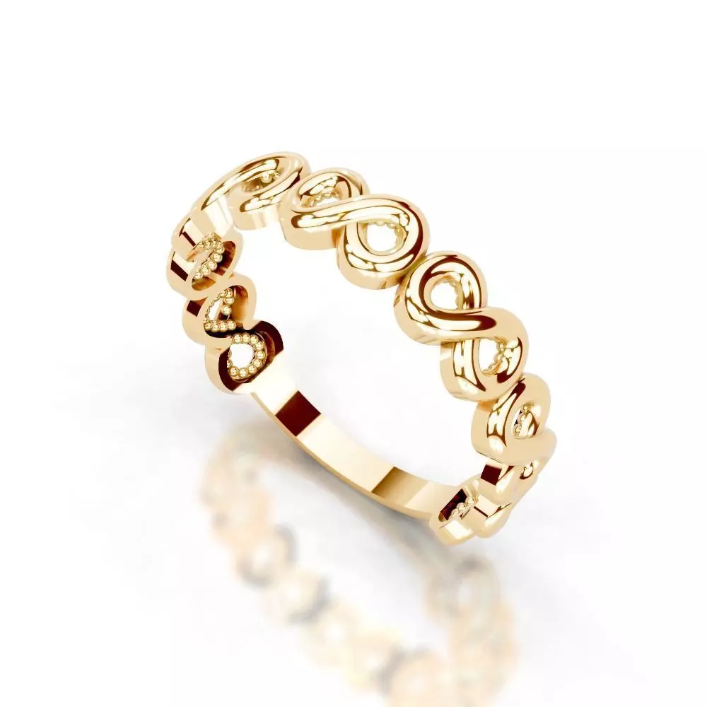 Slim 14K Ring Under 3 Grams US Size 7 Rhino 3DM STL 3D print  3D print model_29