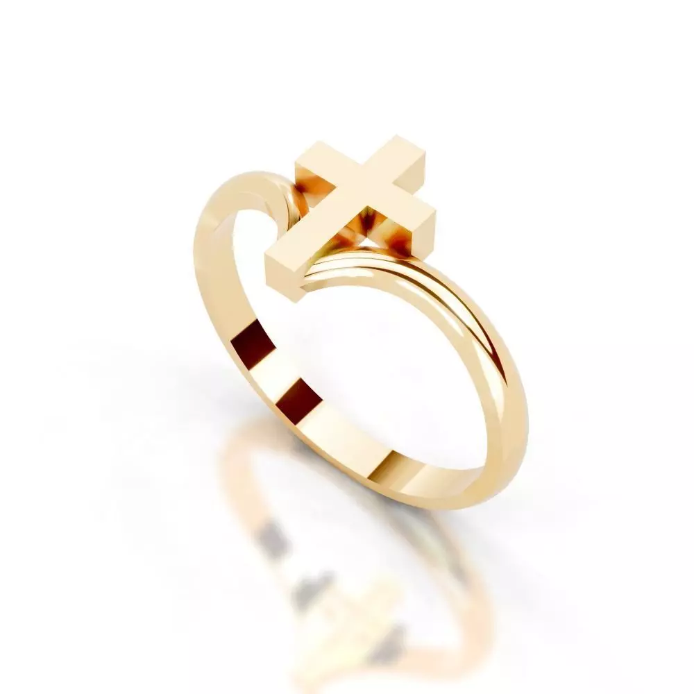 Slim 14K Ring Under 3 Grams US Size 7 Rhino 3DM STL 3D print  3D print model_20