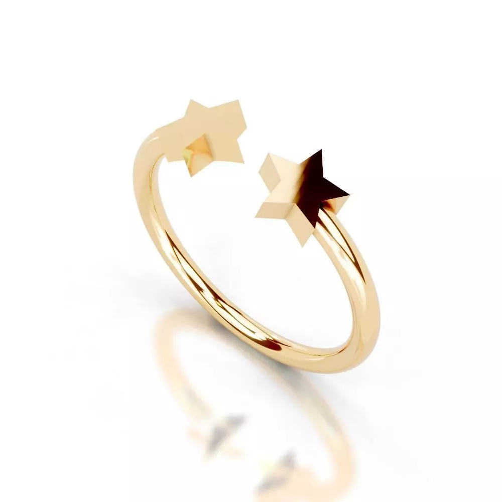 Slim 14K Ring Under 3 Grams US Size 7 Rhino 3DM STL 3D print  3D print model_8