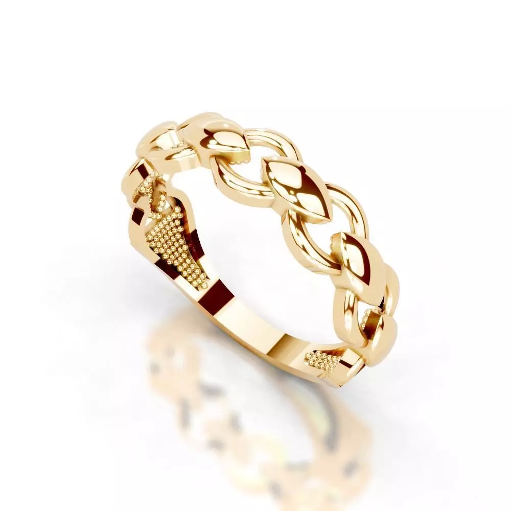 Slim 14K Ring Under 3 Grams US Size 7 Rhino 3DM STL 3D print  3D print model_31