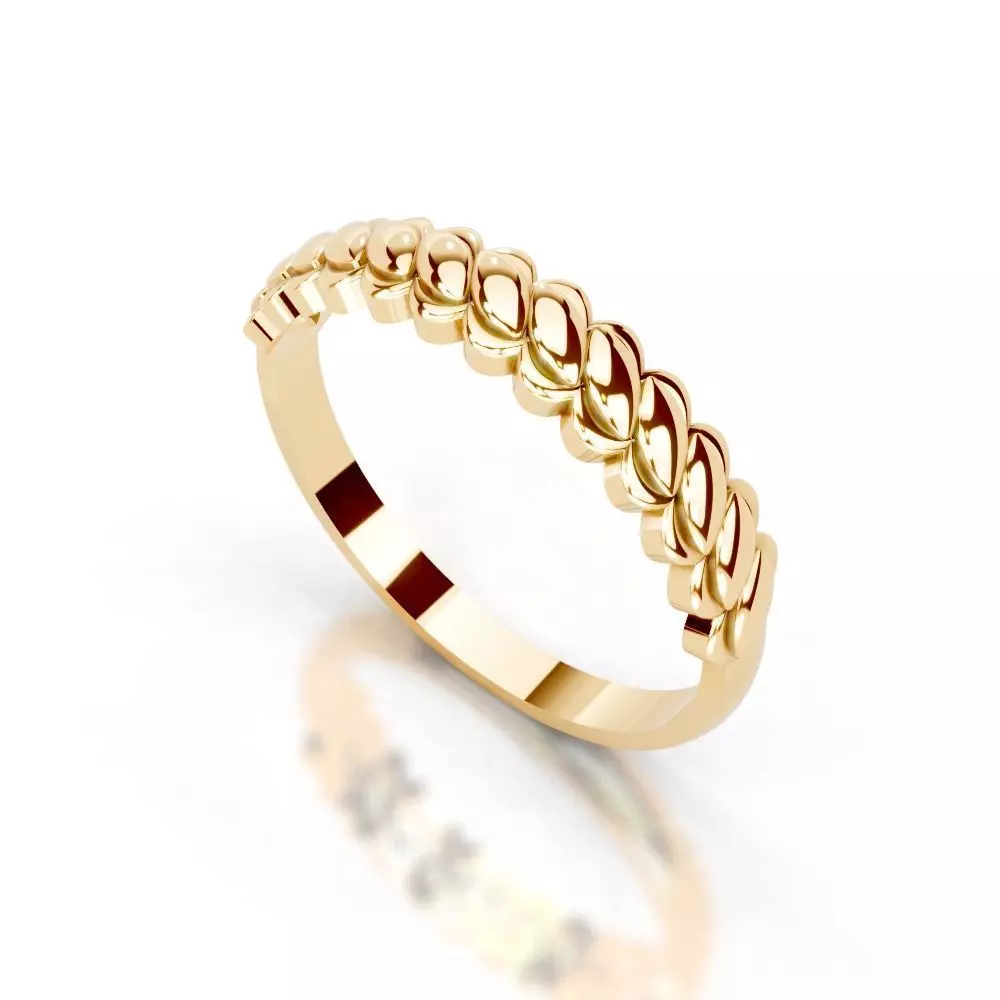 Slim 14K Ring Under 3 Grams US Size 7 Rhino 3DM STL 3D print  3D print model_22