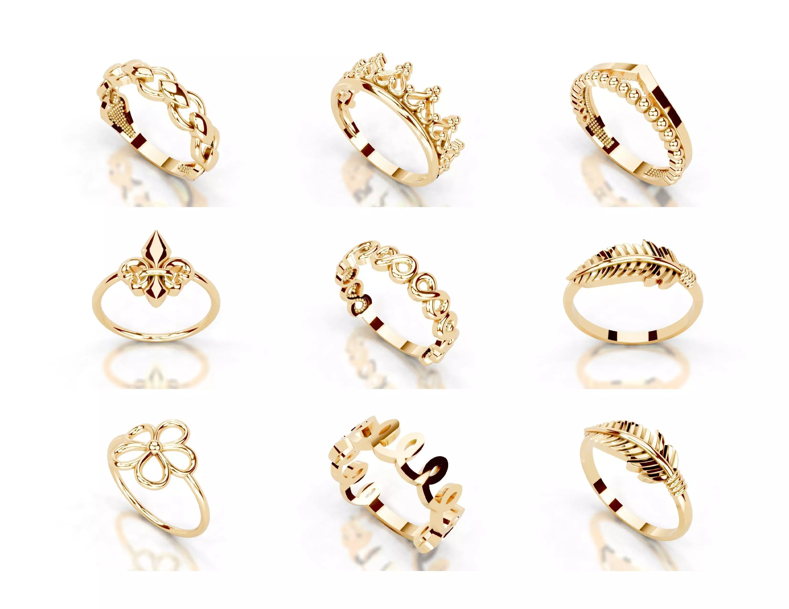 Slim 14K Ring Under 3 Grams US Size 7 Rhino 3DM STL 3D print  3D print model_0