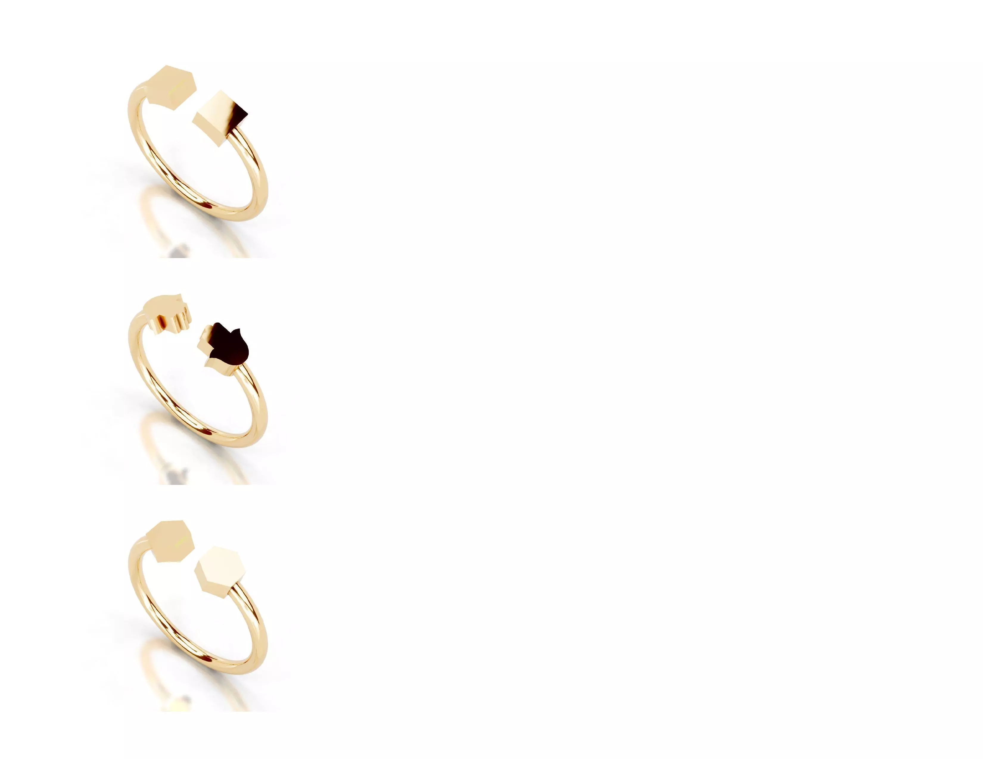 Slim 14K Ring Under 3 Grams US Size 7 Rhino 3DM STL 3D print  3D print model_3