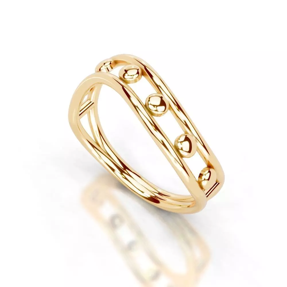 Slim 14K Ring Under 3 Grams US Size 7 Rhino 3DM STL 3D print  3D print model_14