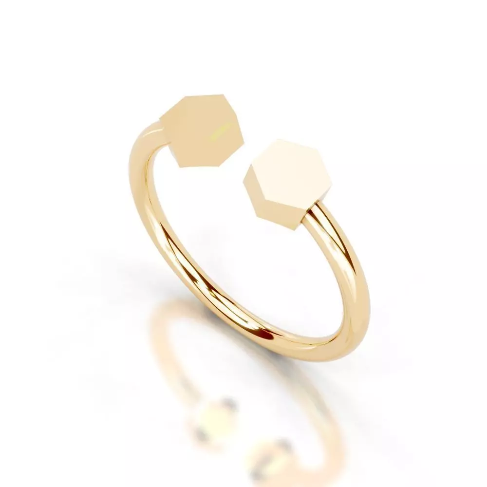 Slim 14K Ring Under 3 Grams US Size 7 Rhino 3DM STL 3D print  3D print model_6