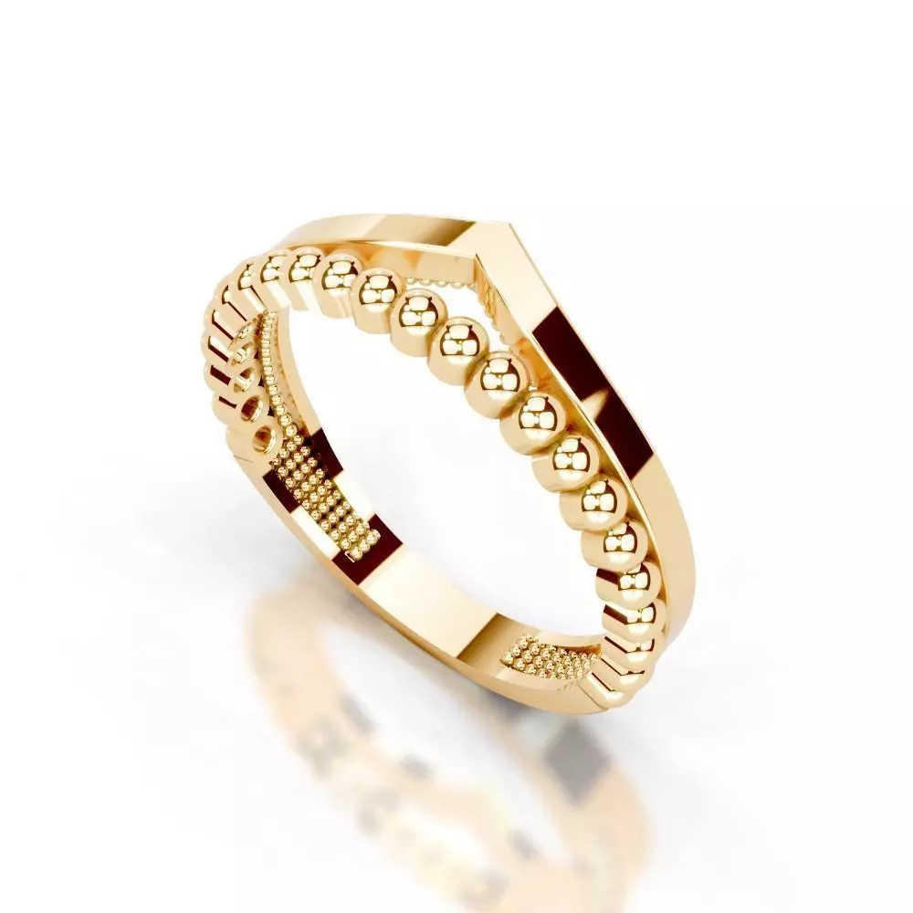 Slim 14K Ring Under 3 Grams US Size 7 Rhino 3DM STL 3D print  3D print model_25