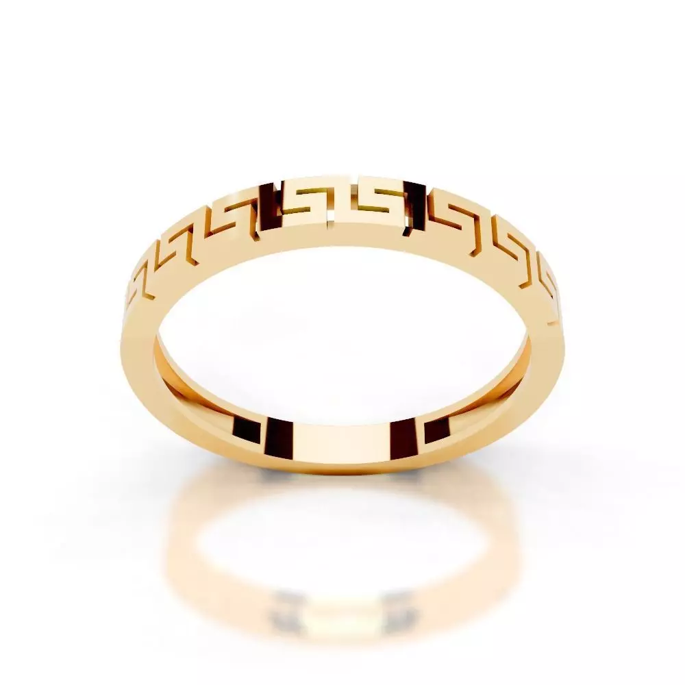 Slim 14K Ring Under 3 Grams US Size 7 Rhino 3DM STL 3D print  3D print model_24