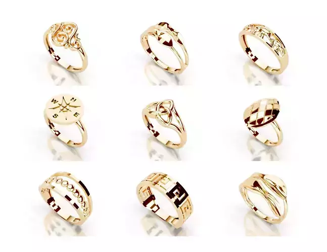 Slim 14K Ring Under 3 Grams US Size 7 Rhino 3DM STL 3D print