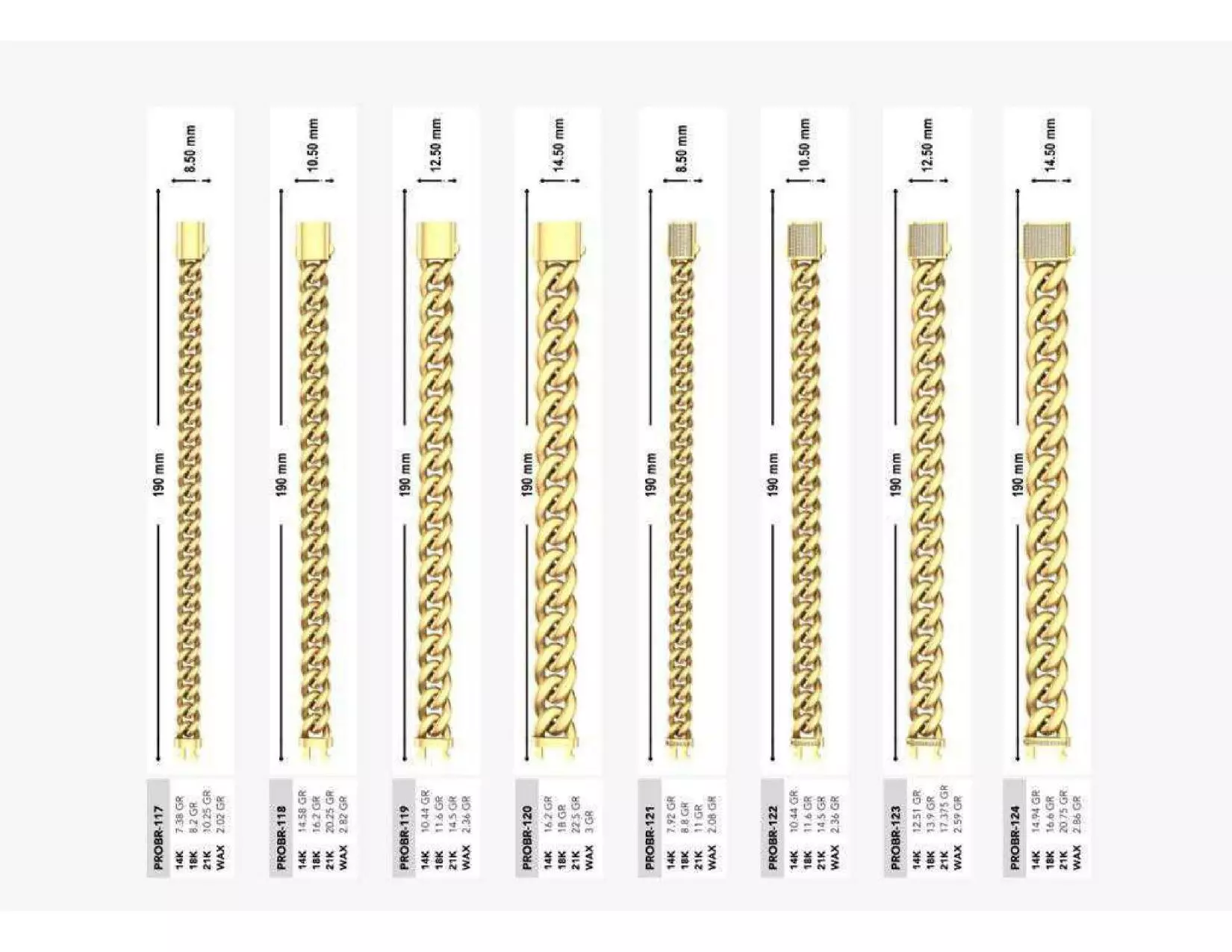 Mix Chain Bracelet 3D Jewelry Model Collection 3D print model_12