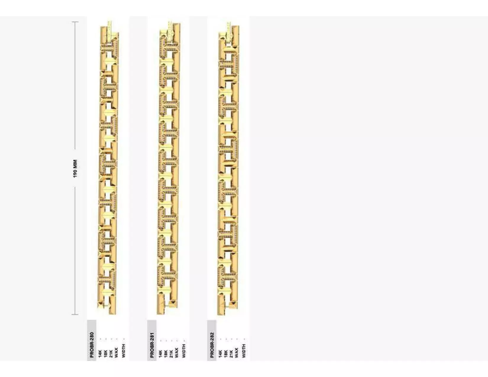 Mix Chain Bracelet 3D Jewelry Model Collection 3D print model_28