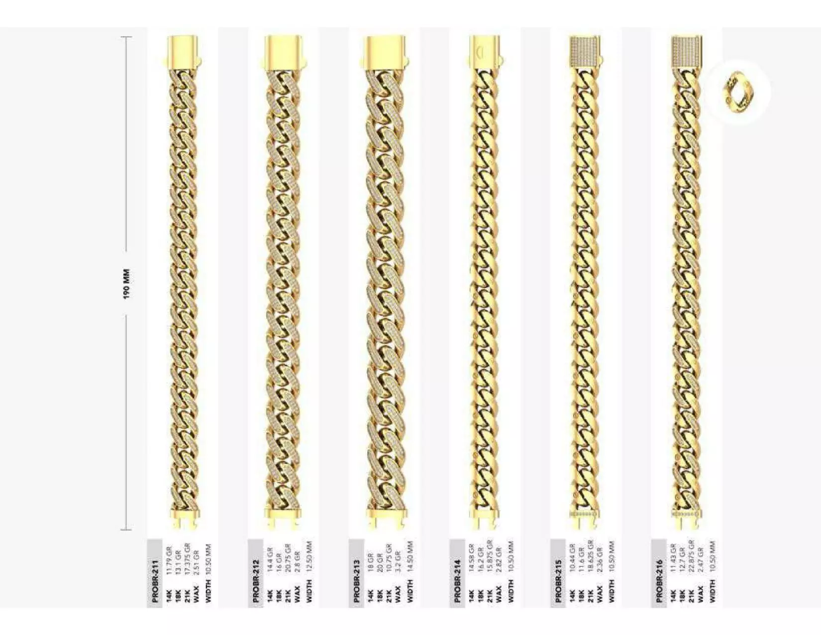 Mix Chain Bracelet 3D Jewelry Model Collection 3D print model_11