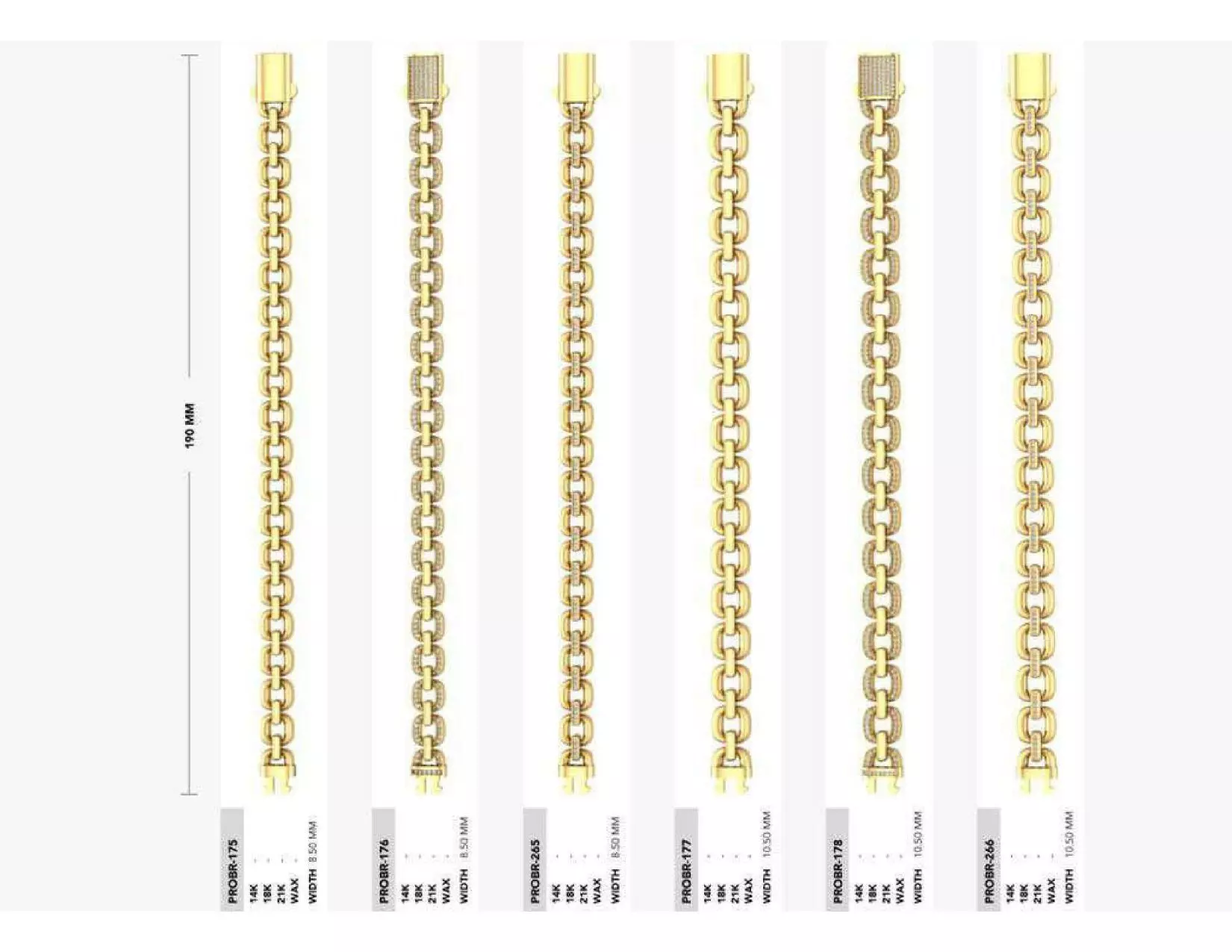 Mix Chain Bracelet 3D Jewelry Model Collection 3D print model_7