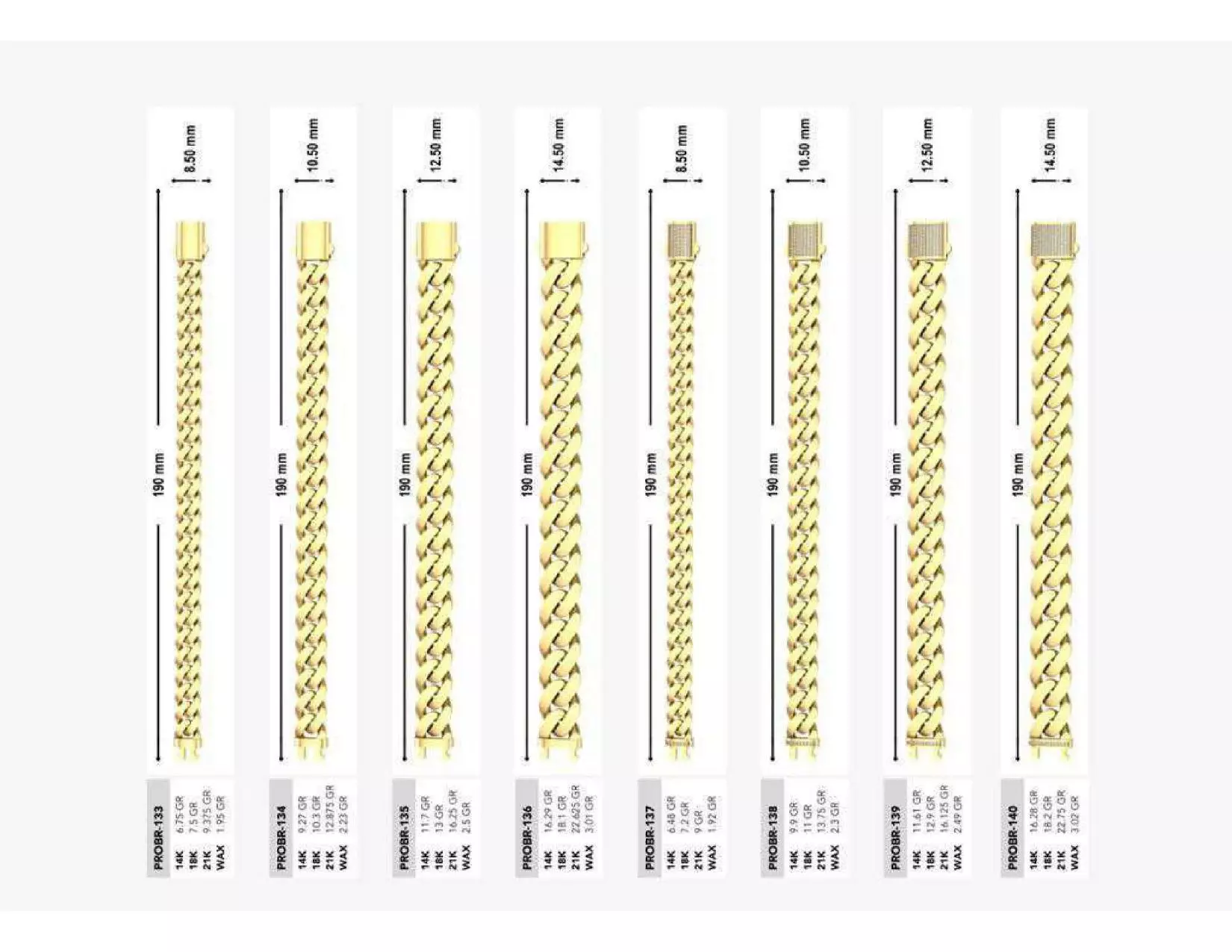 Mix Chain Bracelet 3D Jewelry Model Collection 3D print model_13