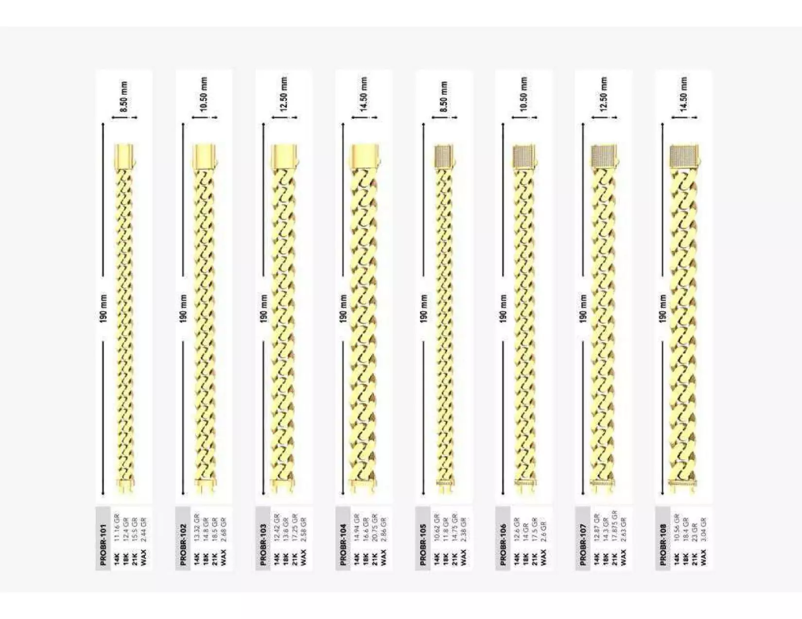 Mix Chain Bracelet 3D Jewelry Model Collection 3D print model_5