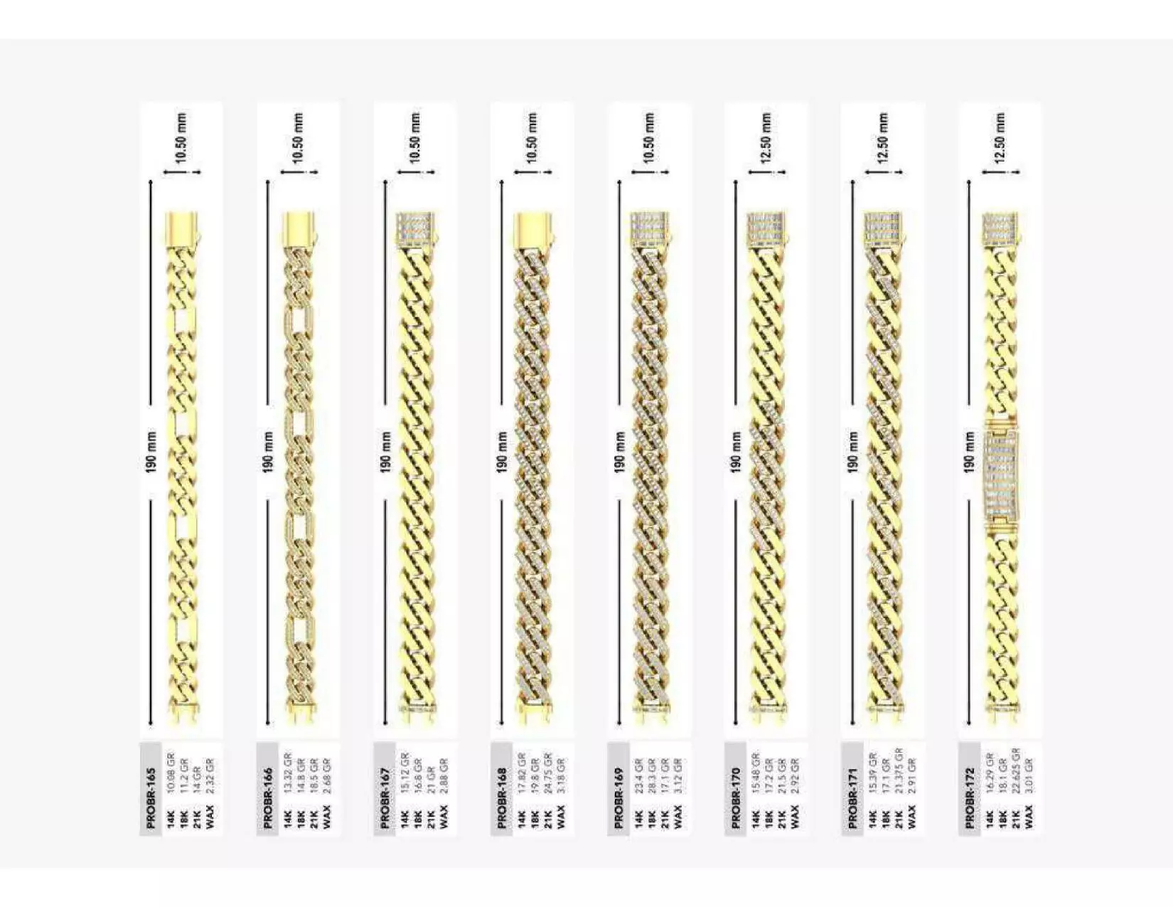 Mix Chain Bracelet 3D Jewelry Model Collection 3D print model_23