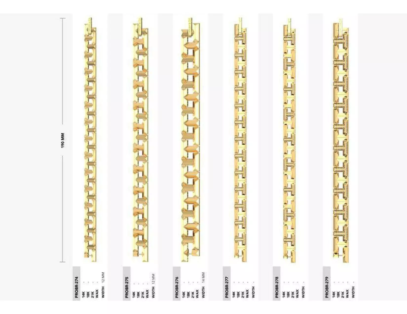 Mix Chain Bracelet 3D Jewelry Model Collection 3D print model_15