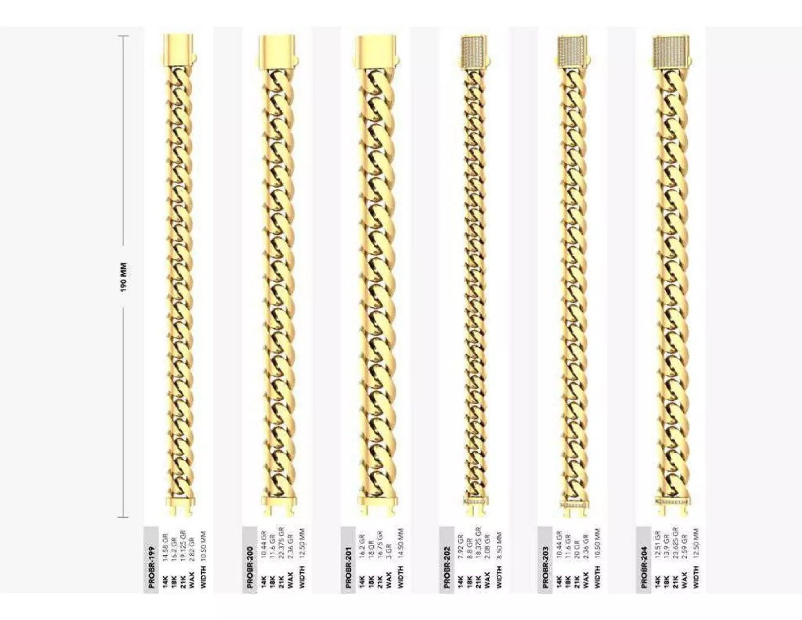 Mix Chain Bracelet 3D Jewelry Model Collection 3D print model_20