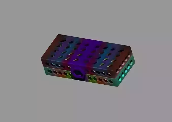 Hexagonal Ventilated Storage Case with Lid