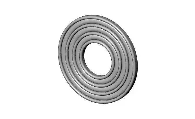 Concentric rounded loops modern ceiling rosette and wall art 3D print model