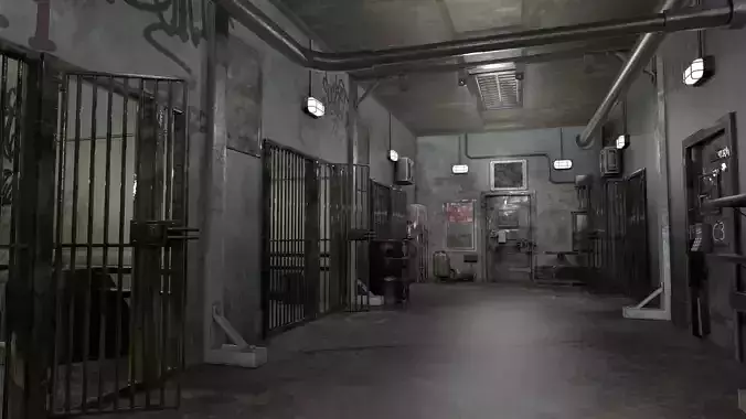 Old Prison Low-poly 3D model