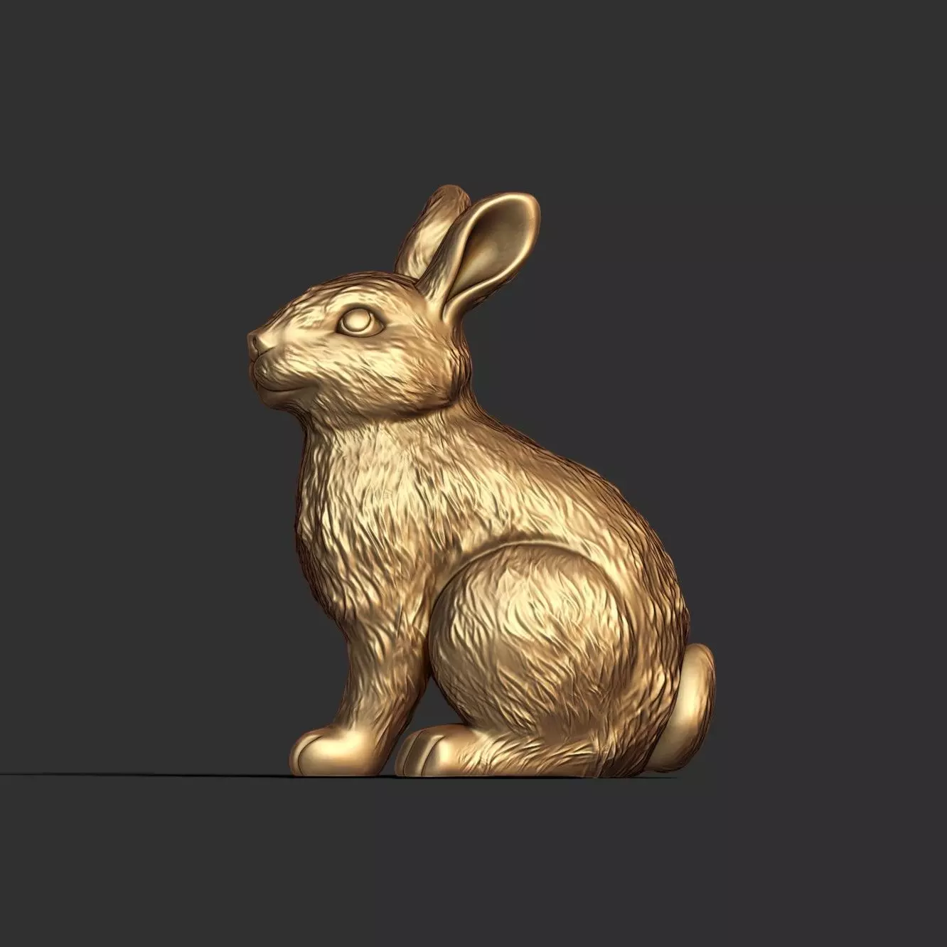 3D Sculpting a Realistic Rabbit 3D print model_5