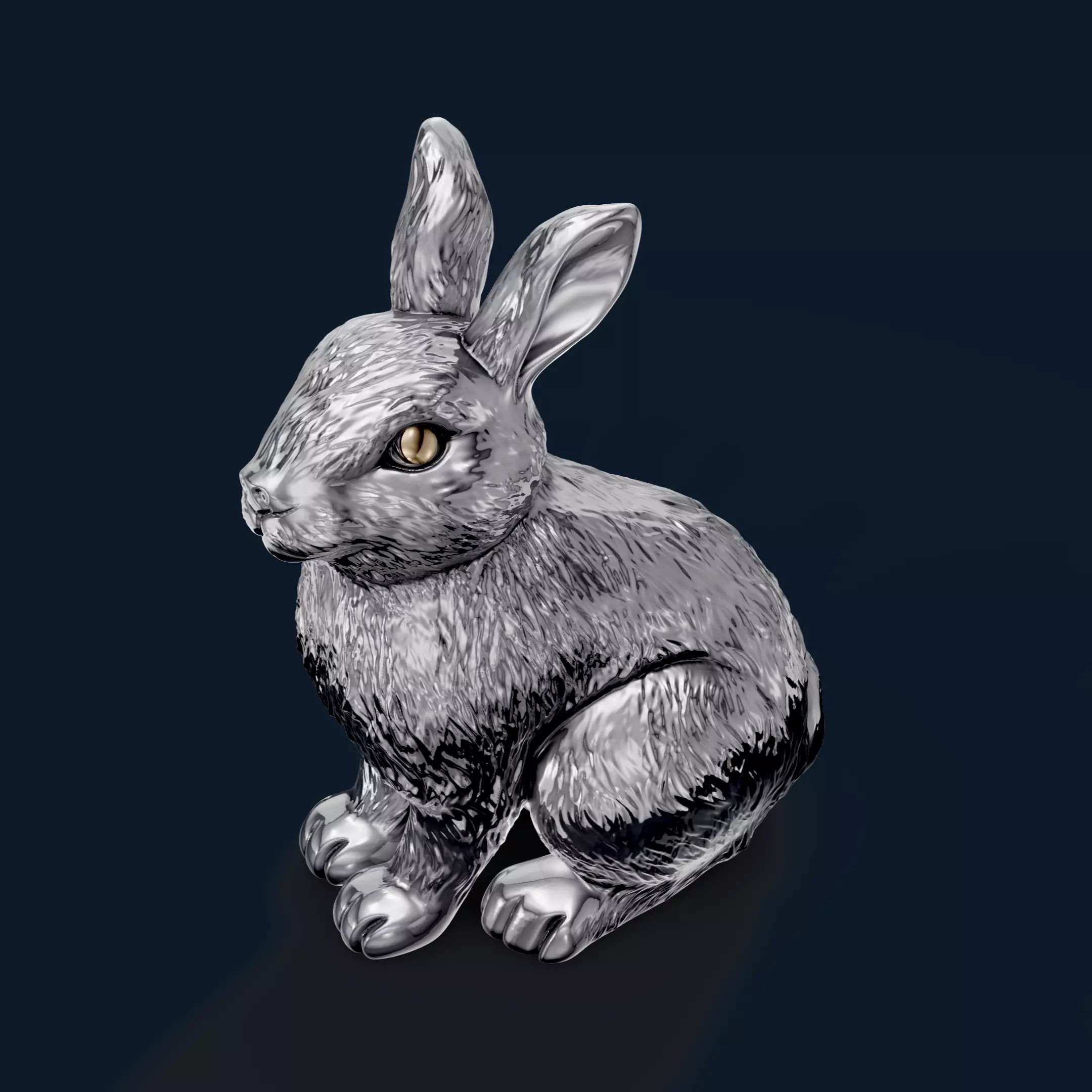 3D Sculpting a Realistic Rabbit 3D print model_4