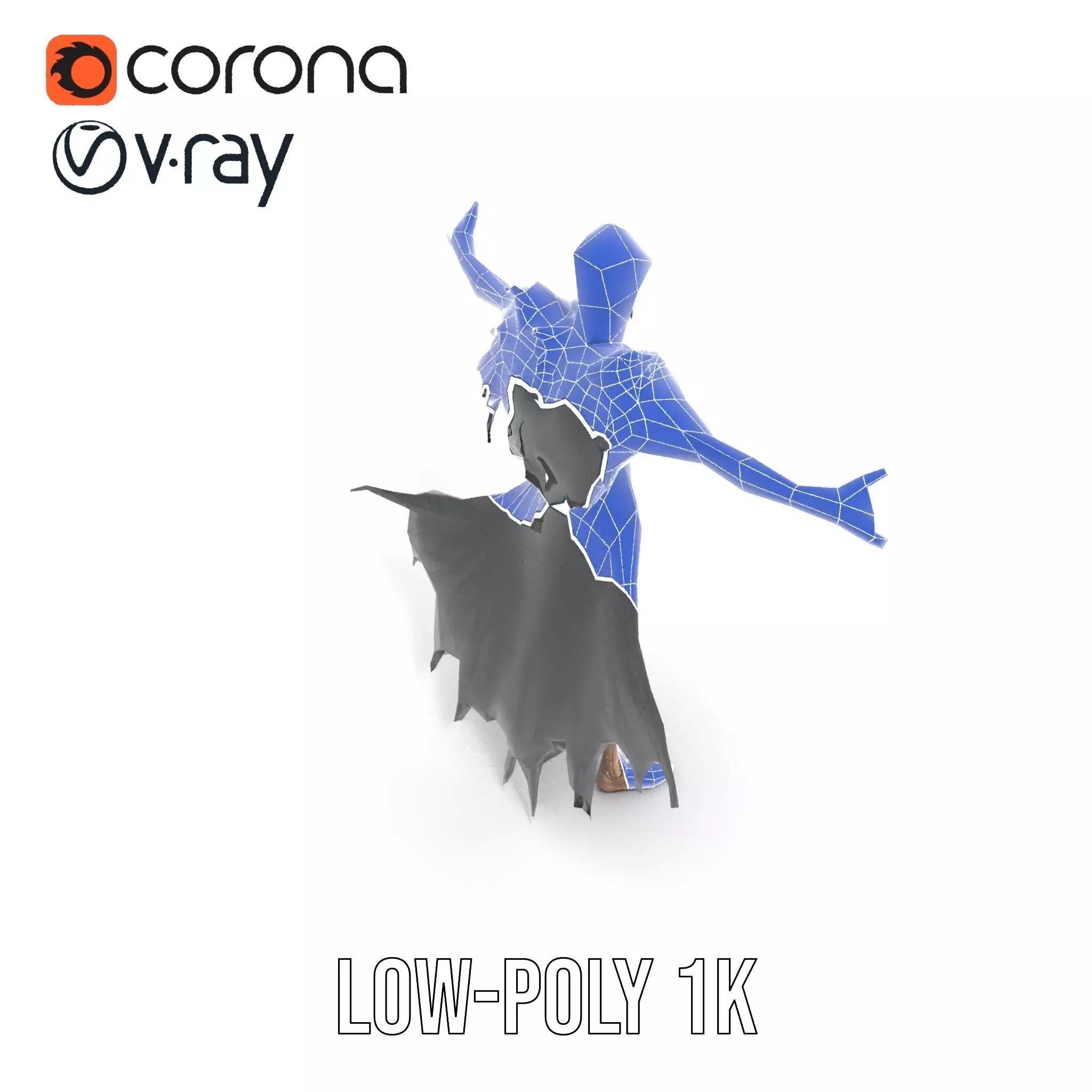 Horror Skeleton Creature Model Pack Low-poly 3D model_27