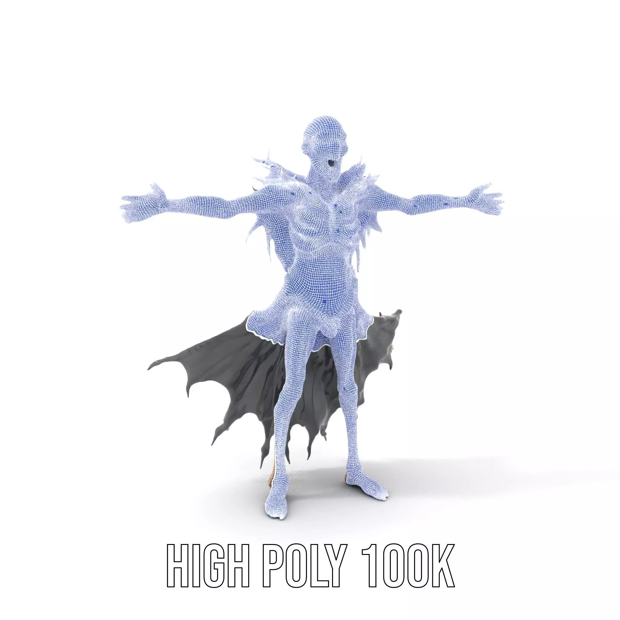 Horror Skeleton Creature Model Pack Low-poly 3D model_4