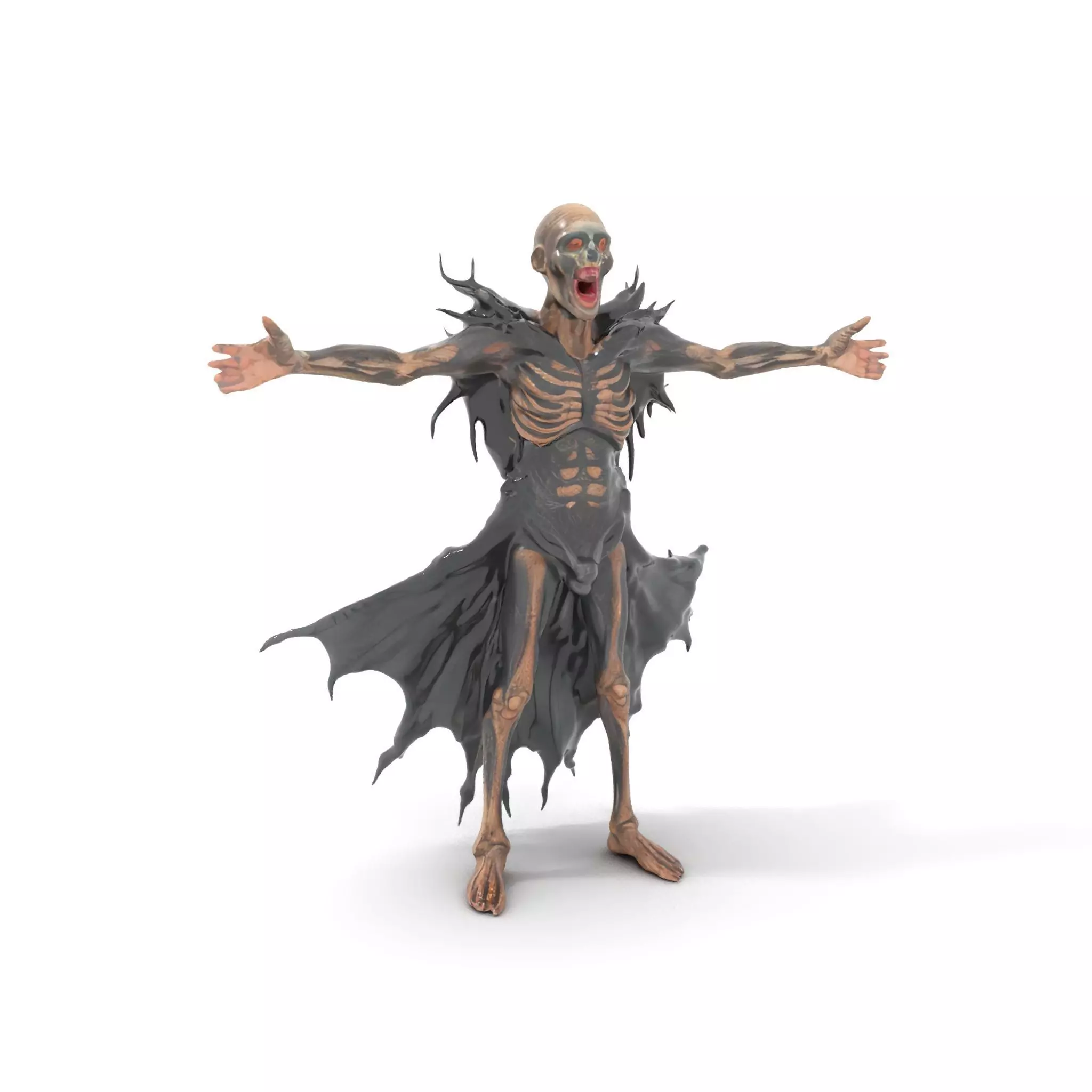 Horror Skeleton Creature Model Pack Low-poly 3D model_0