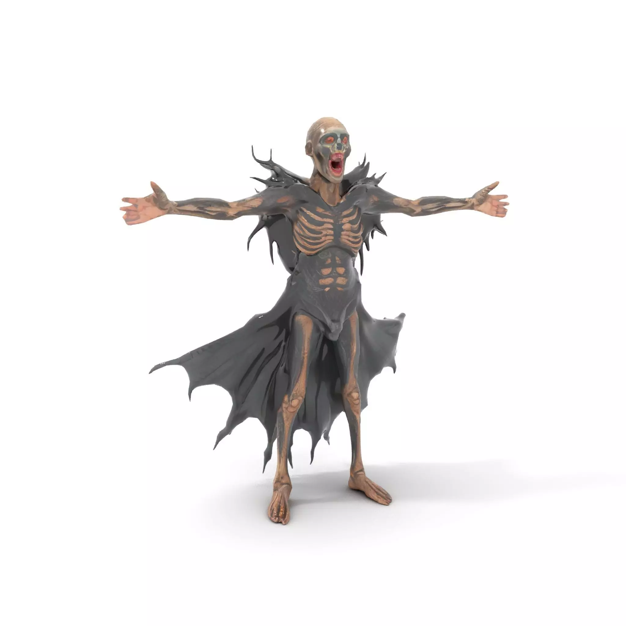 Horror Skeleton Creature Model Pack Low-poly 3D model_9