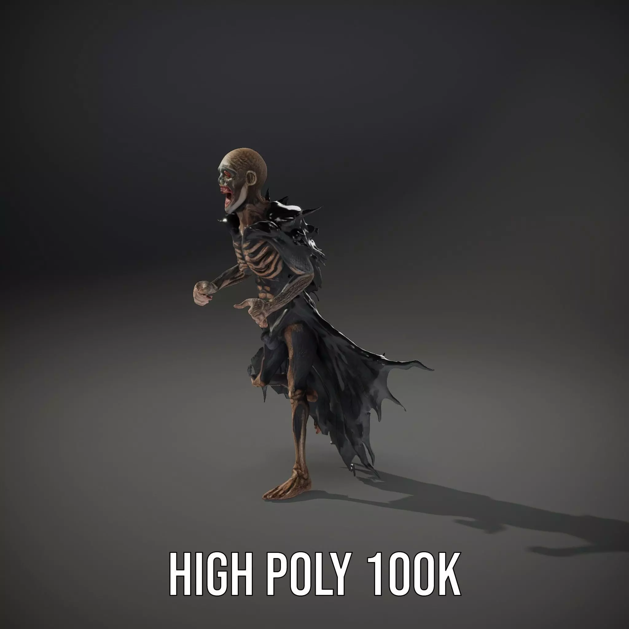 Horror Skeleton Creature Model Pack Low-poly 3D model_34