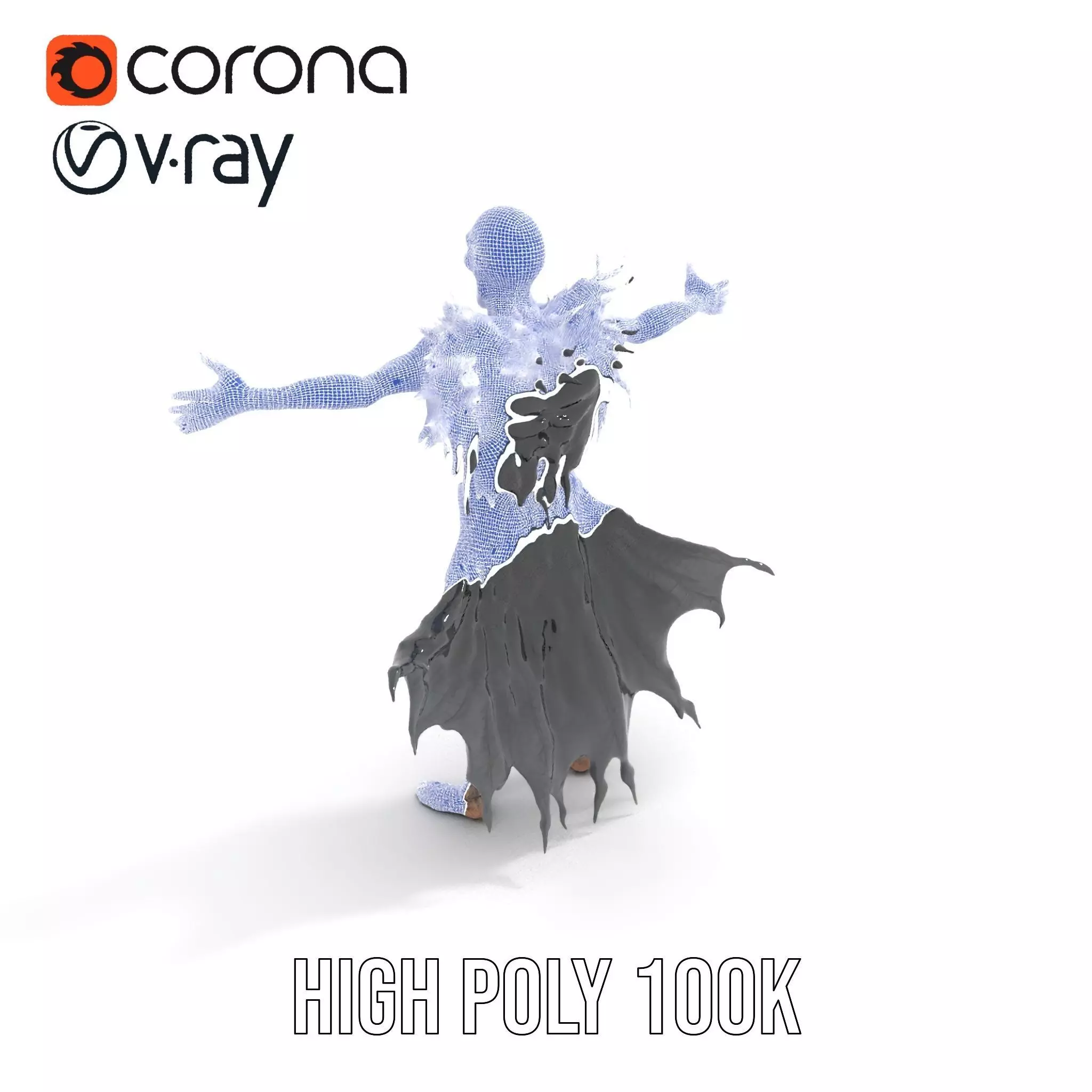 Horror Skeleton Creature Model Pack Low-poly 3D model_25