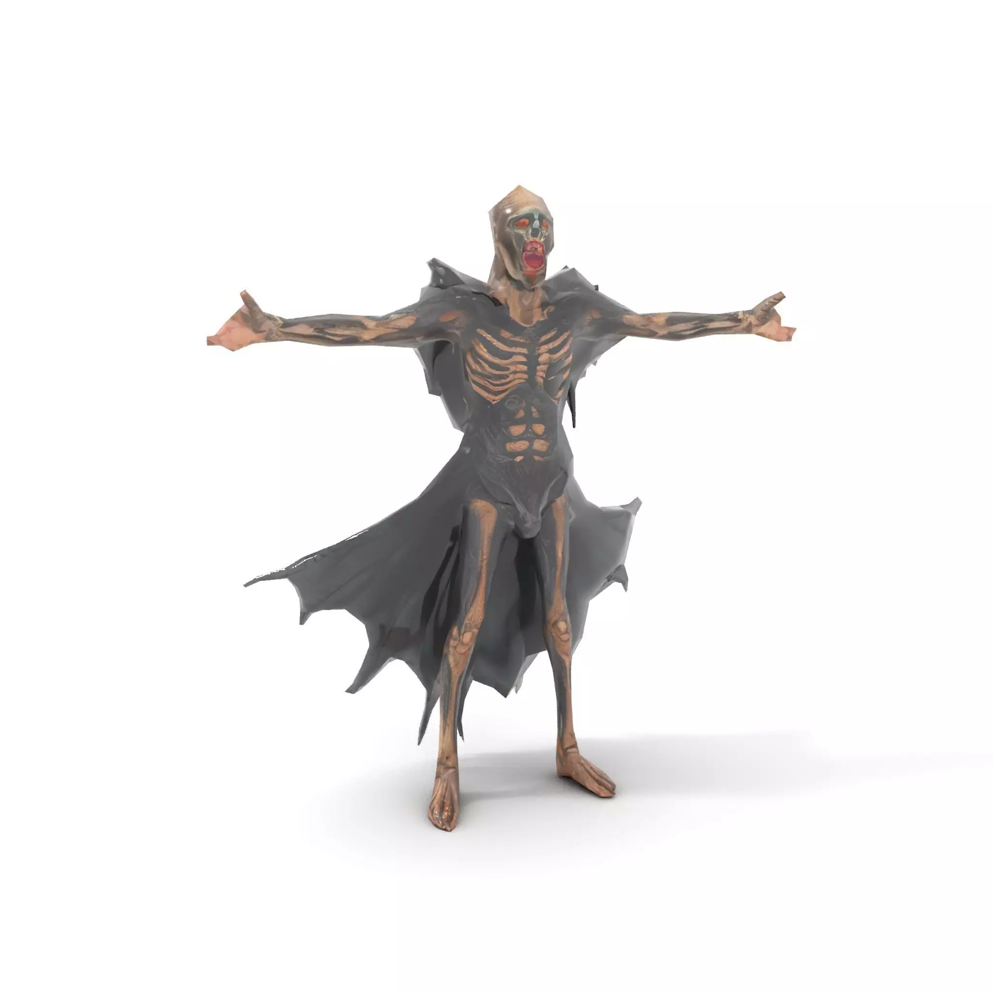 Horror Skeleton Creature Model Pack Low-poly 3D model_7