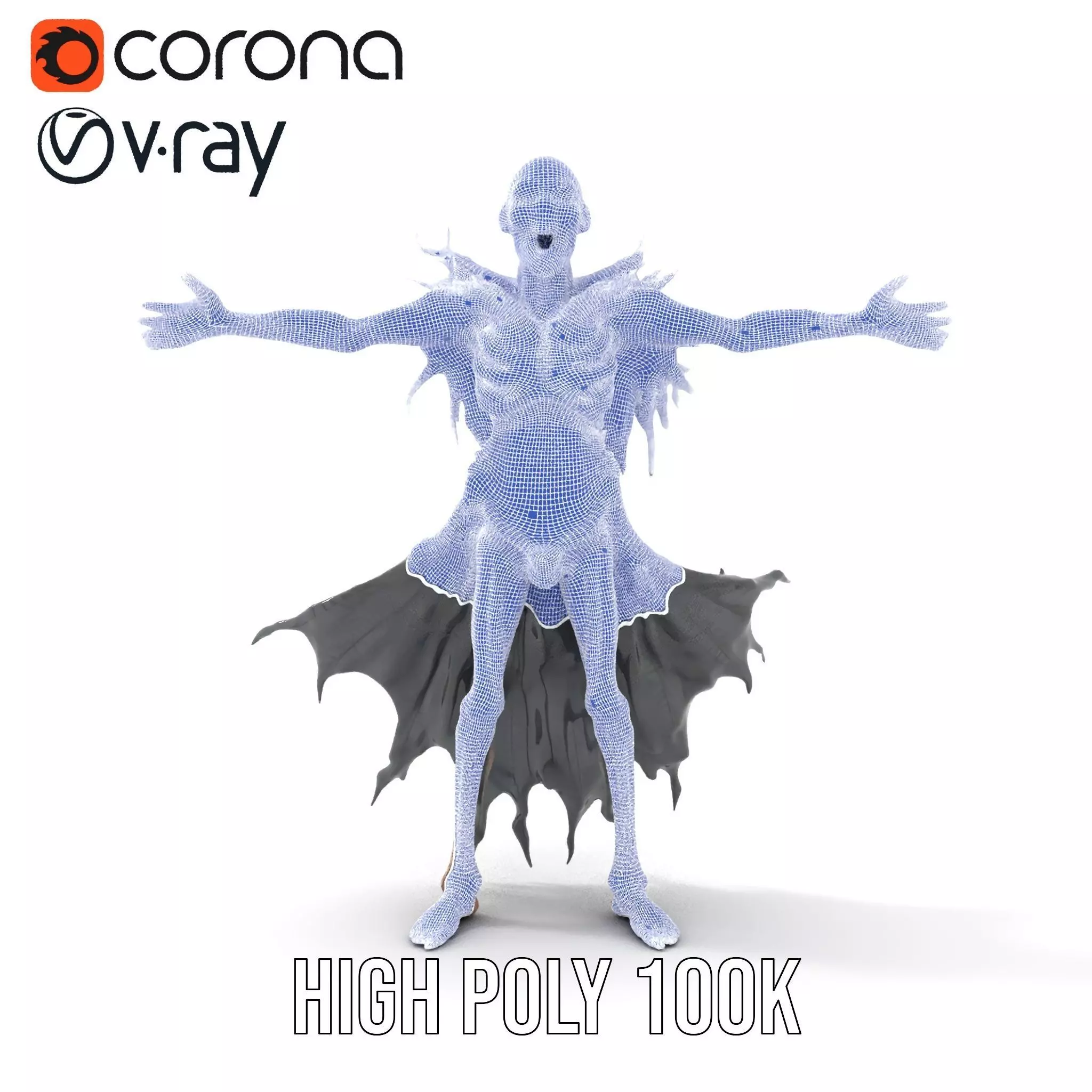 Horror Skeleton Creature Model Pack Low-poly 3D model_28