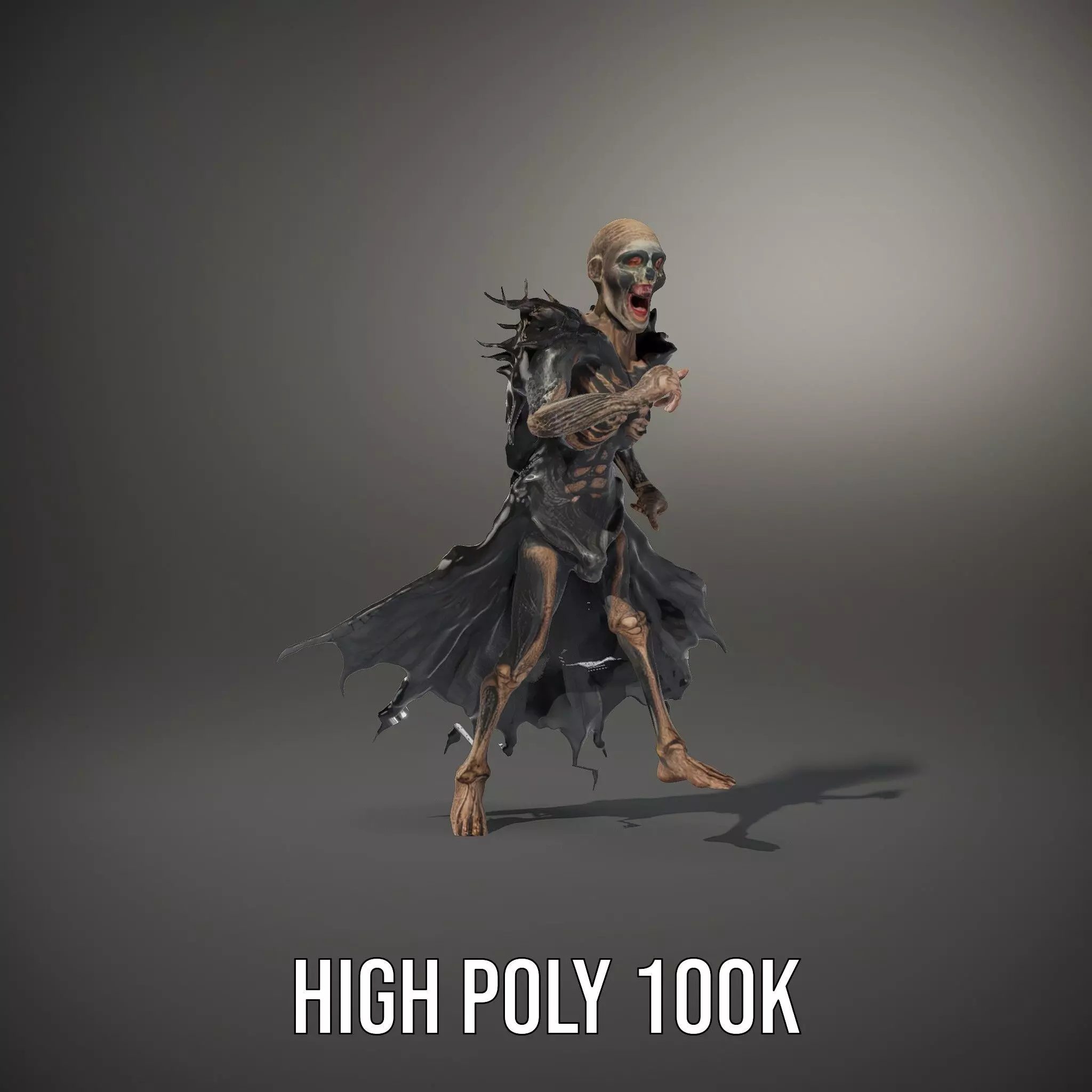 Horror Skeleton Creature Model Pack Low-poly 3D model_33