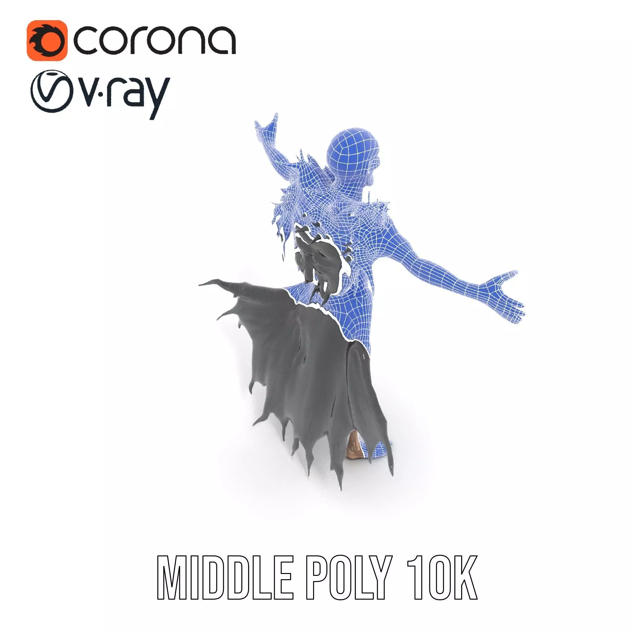 Horror Skeleton Creature Model Pack Low-poly 3D model_23