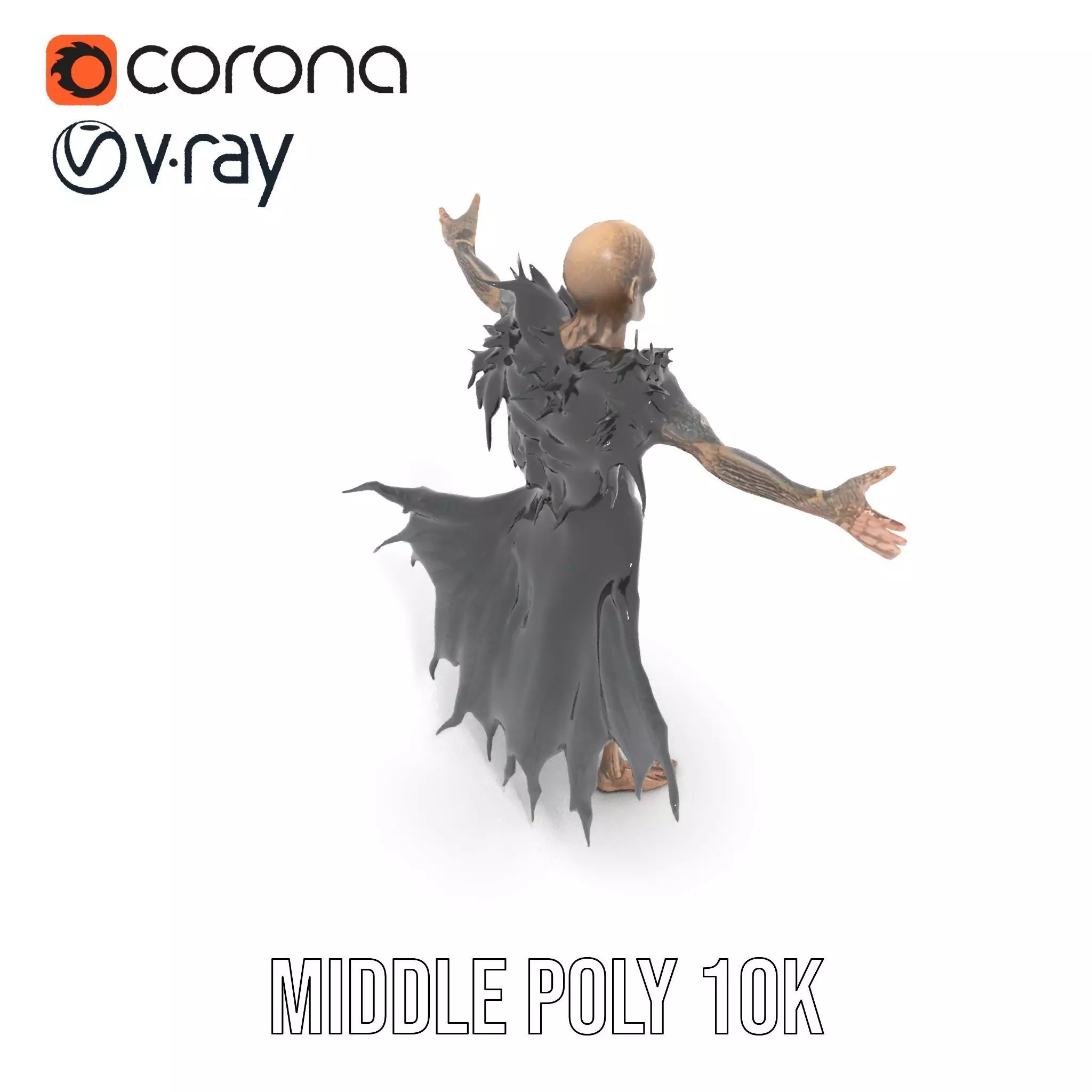 Horror Skeleton Creature Model Pack Low-poly 3D model_14