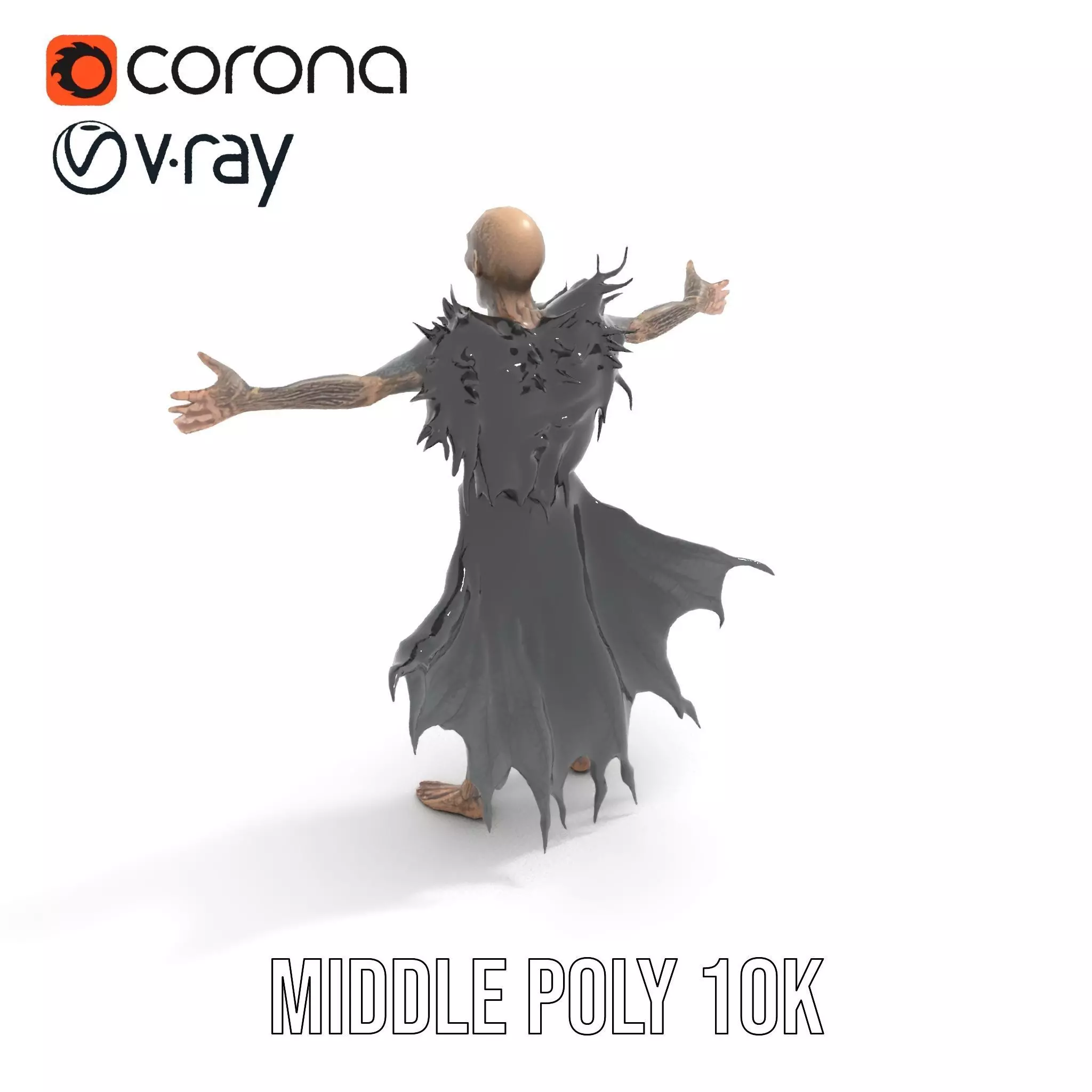 Horror Skeleton Creature Model Pack Low-poly 3D model_6