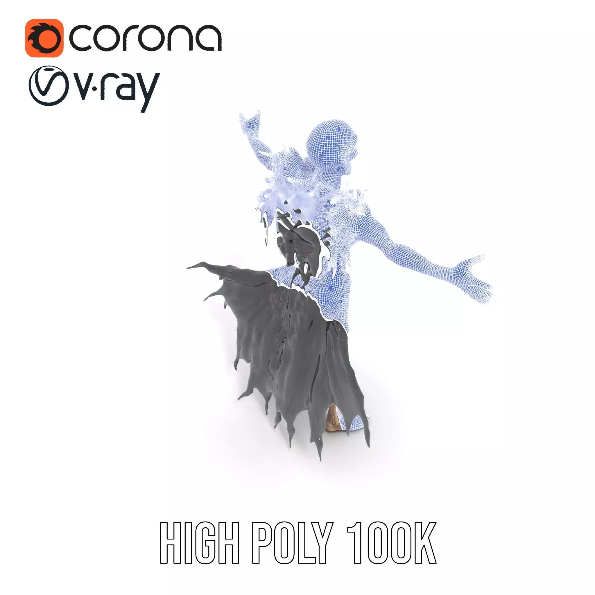 Horror Skeleton Creature Model Pack Low-poly 3D model_31