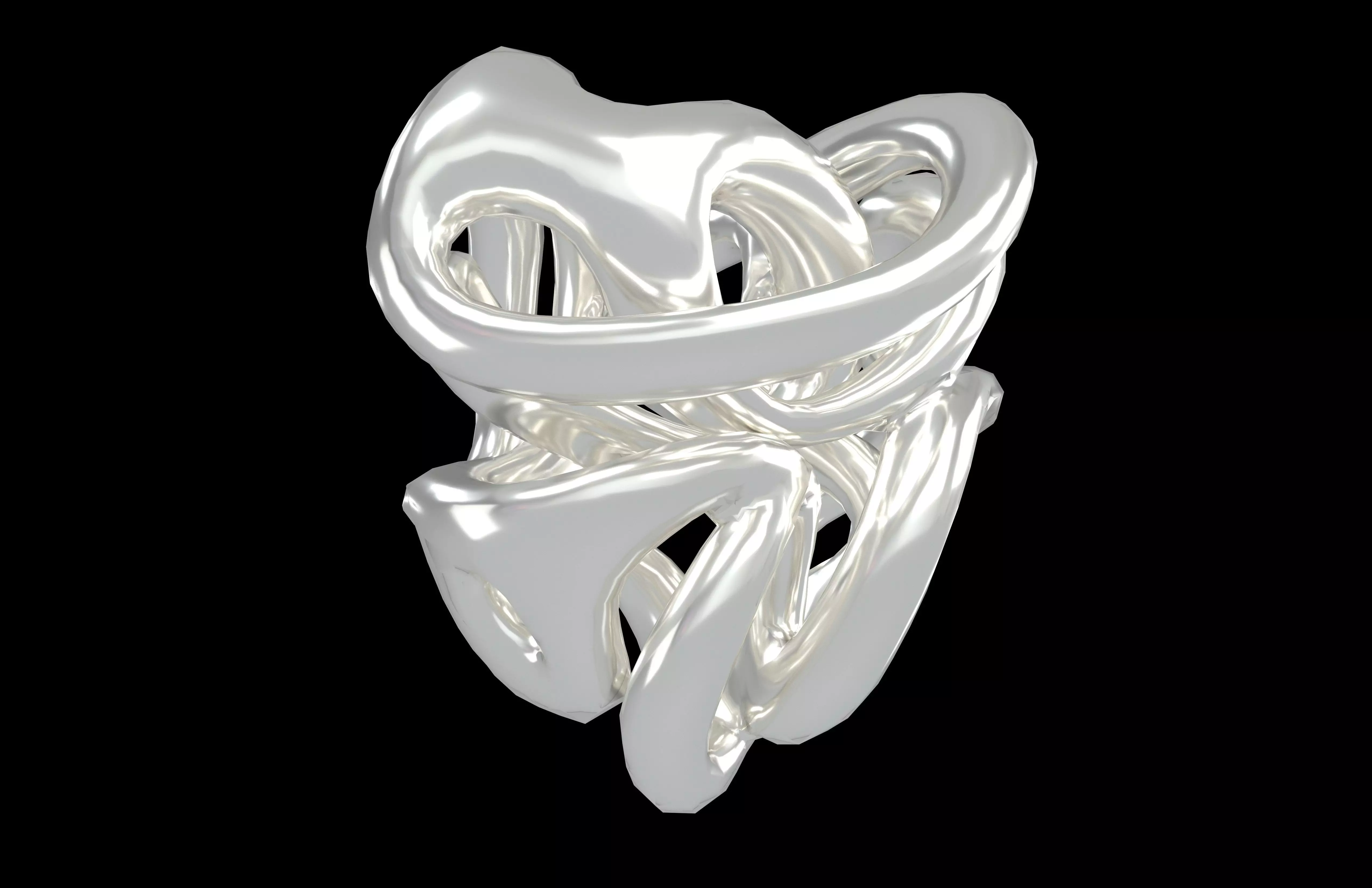 Abstract Heart Shape v2 001 Low-poly 3D model_3