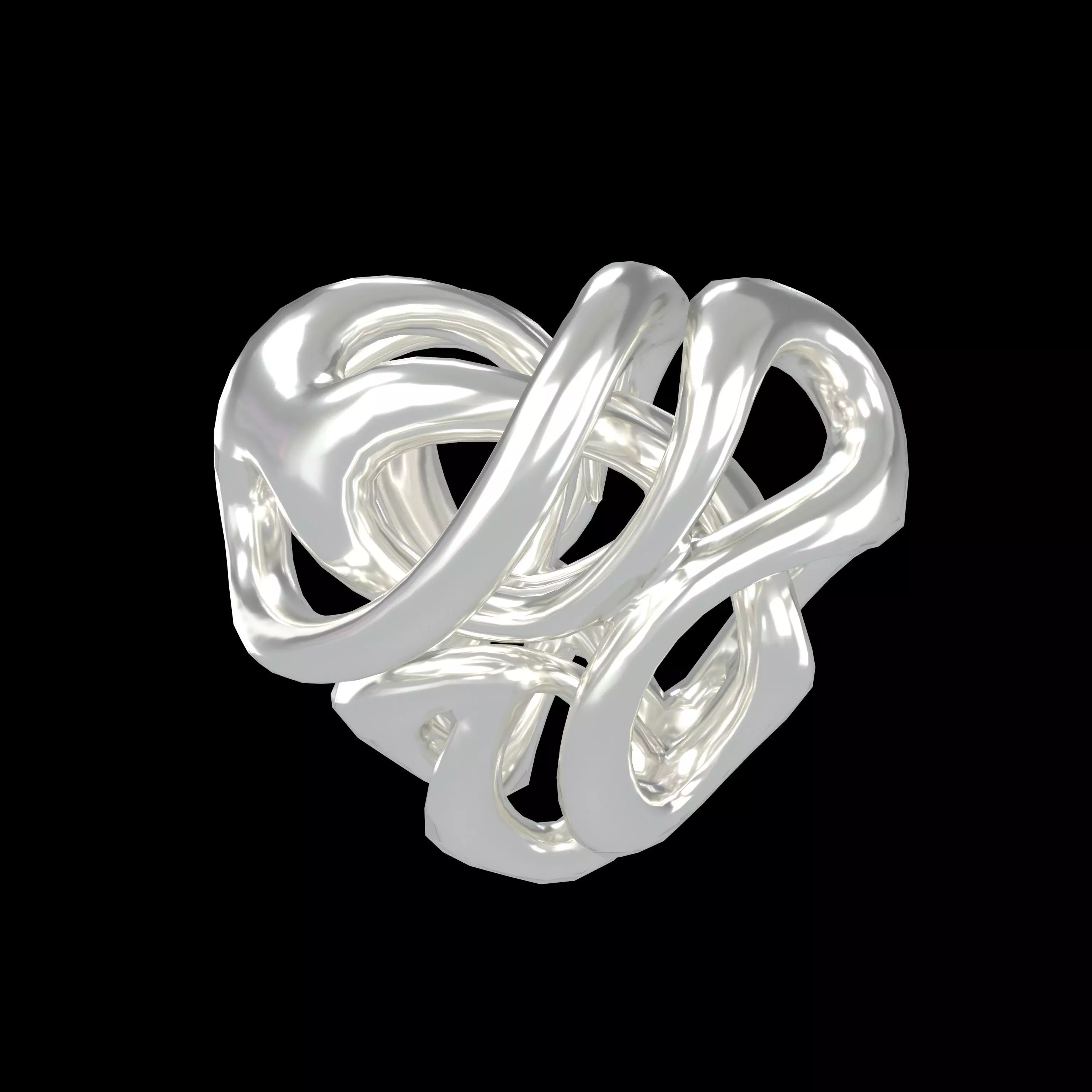 Abstract Heart Shape v2 001 Low-poly 3D model_0