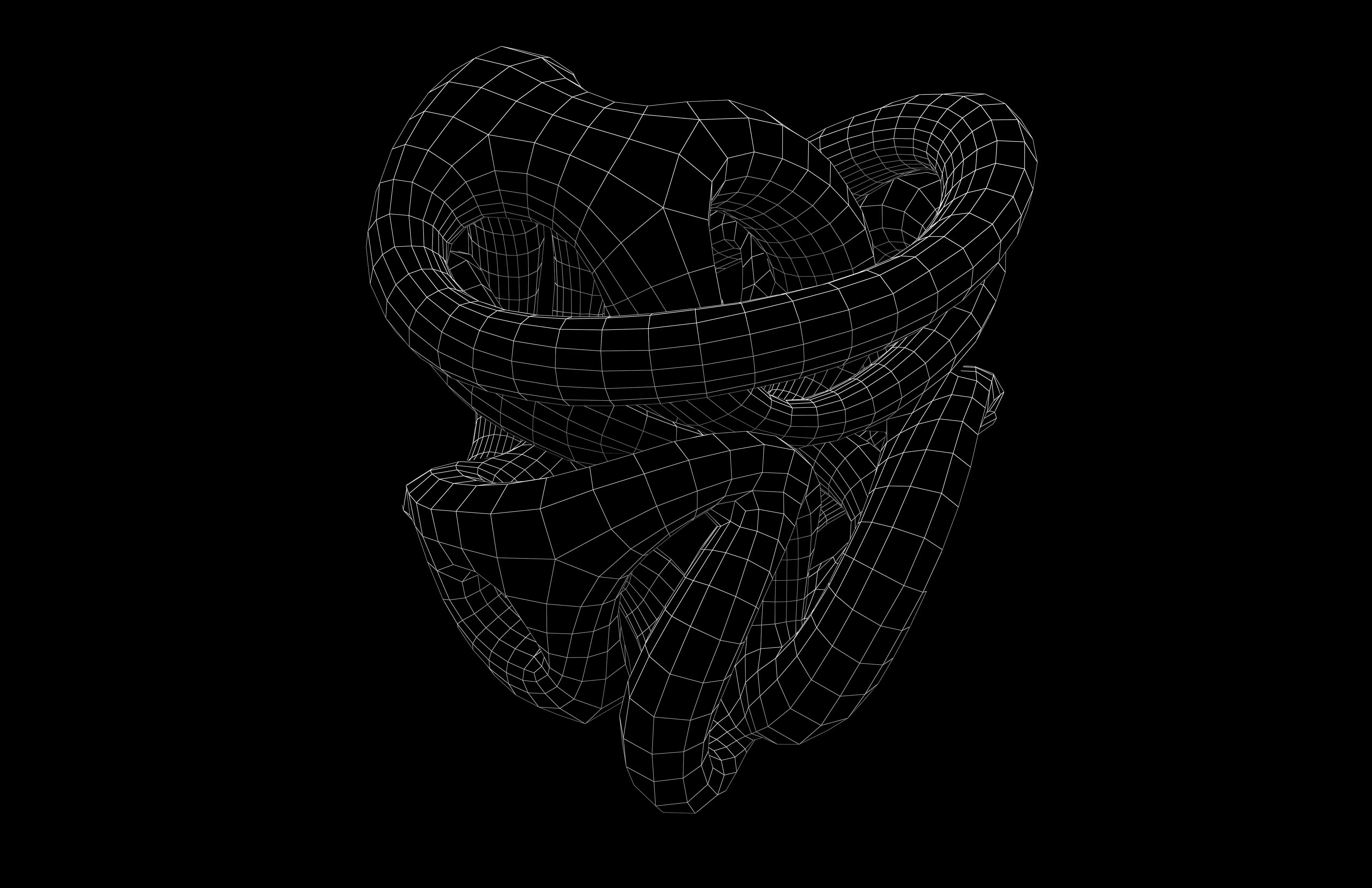 Abstract Heart Shape v2 001 Low-poly 3D model_7