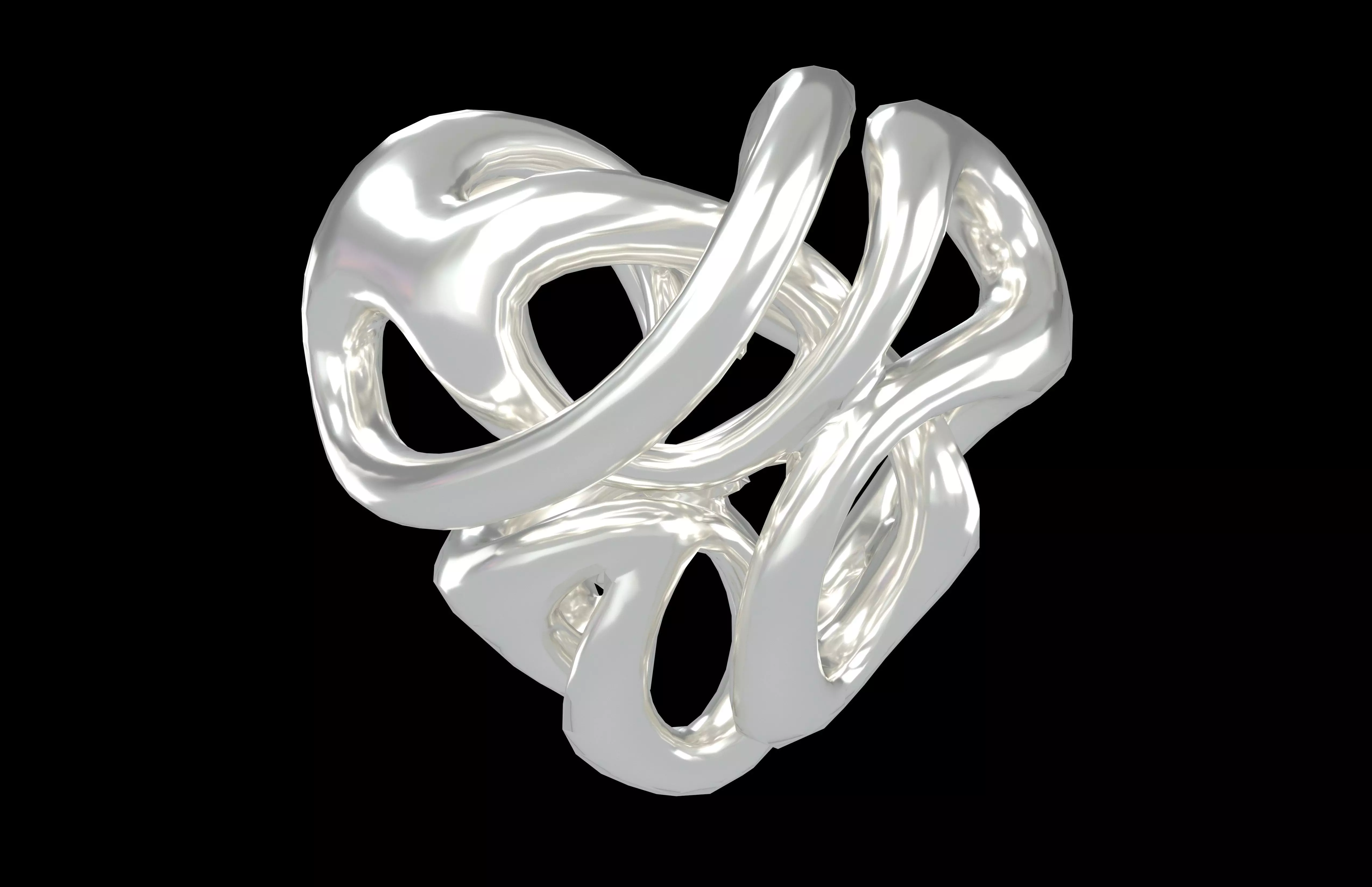 Abstract Heart Shape v2 001 Low-poly 3D model_1