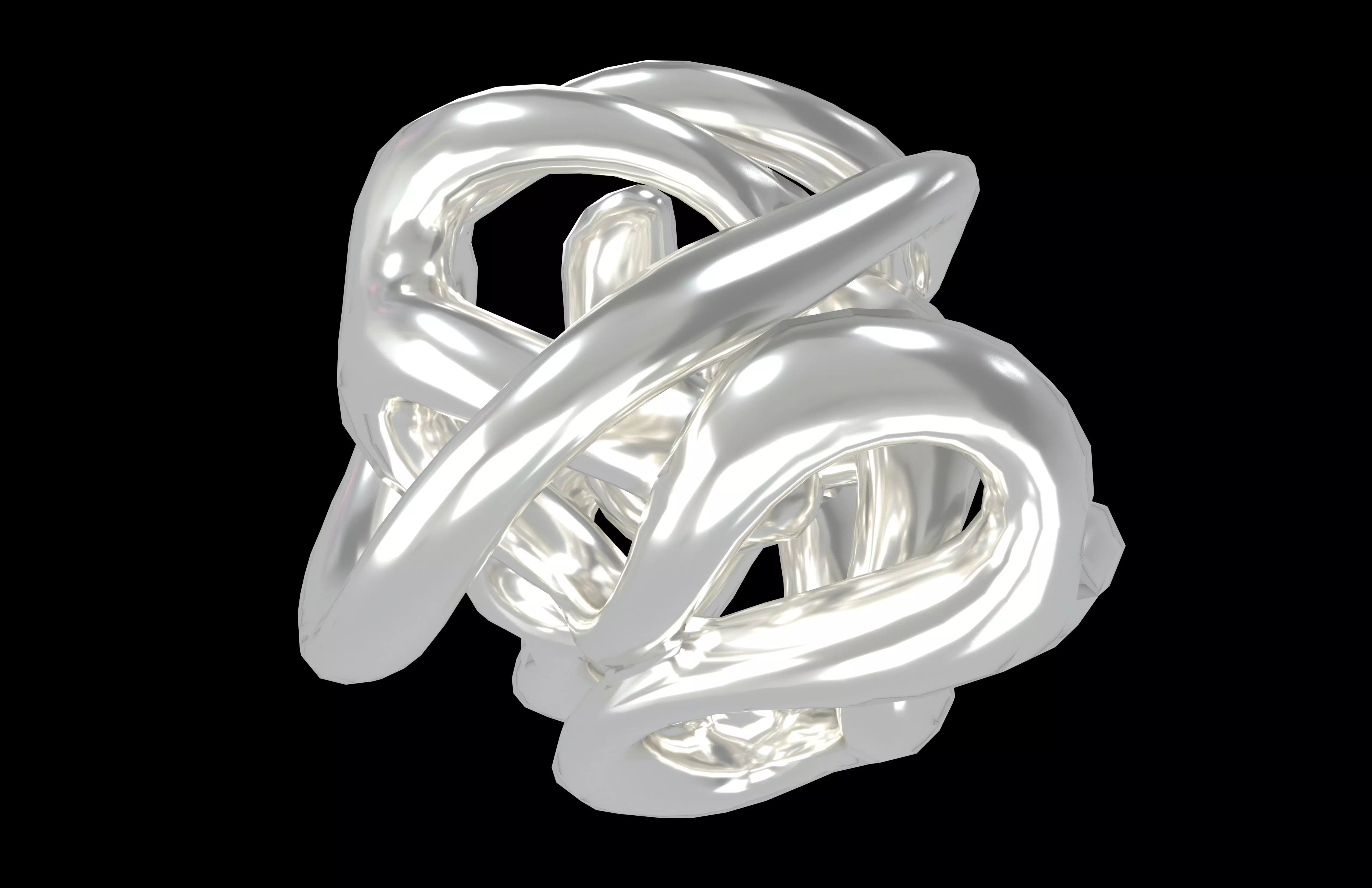 Abstract Heart Shape v2 001 Low-poly 3D model_2