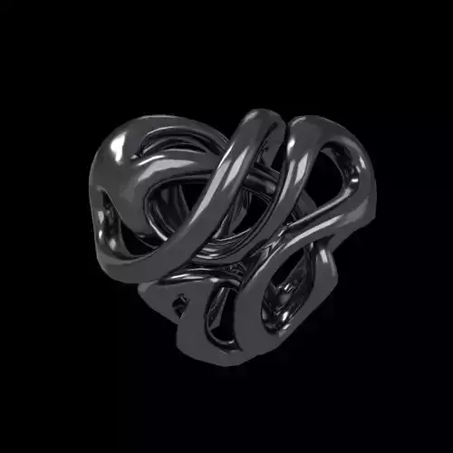 Abstract Heart Shape v2 002 Low-poly 3D model