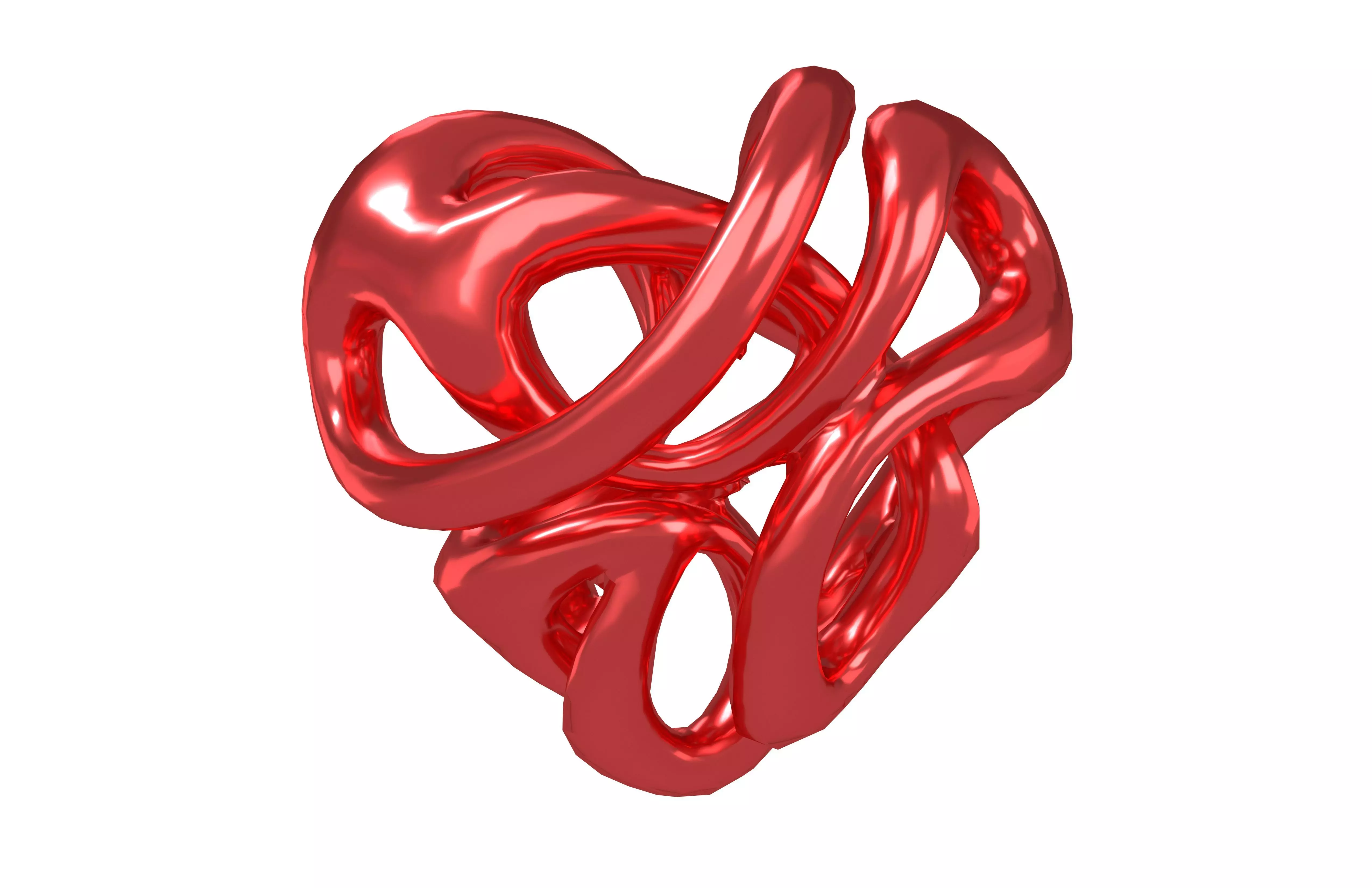 Abstract Heart Shape v2 003 Low-poly 3D model_1