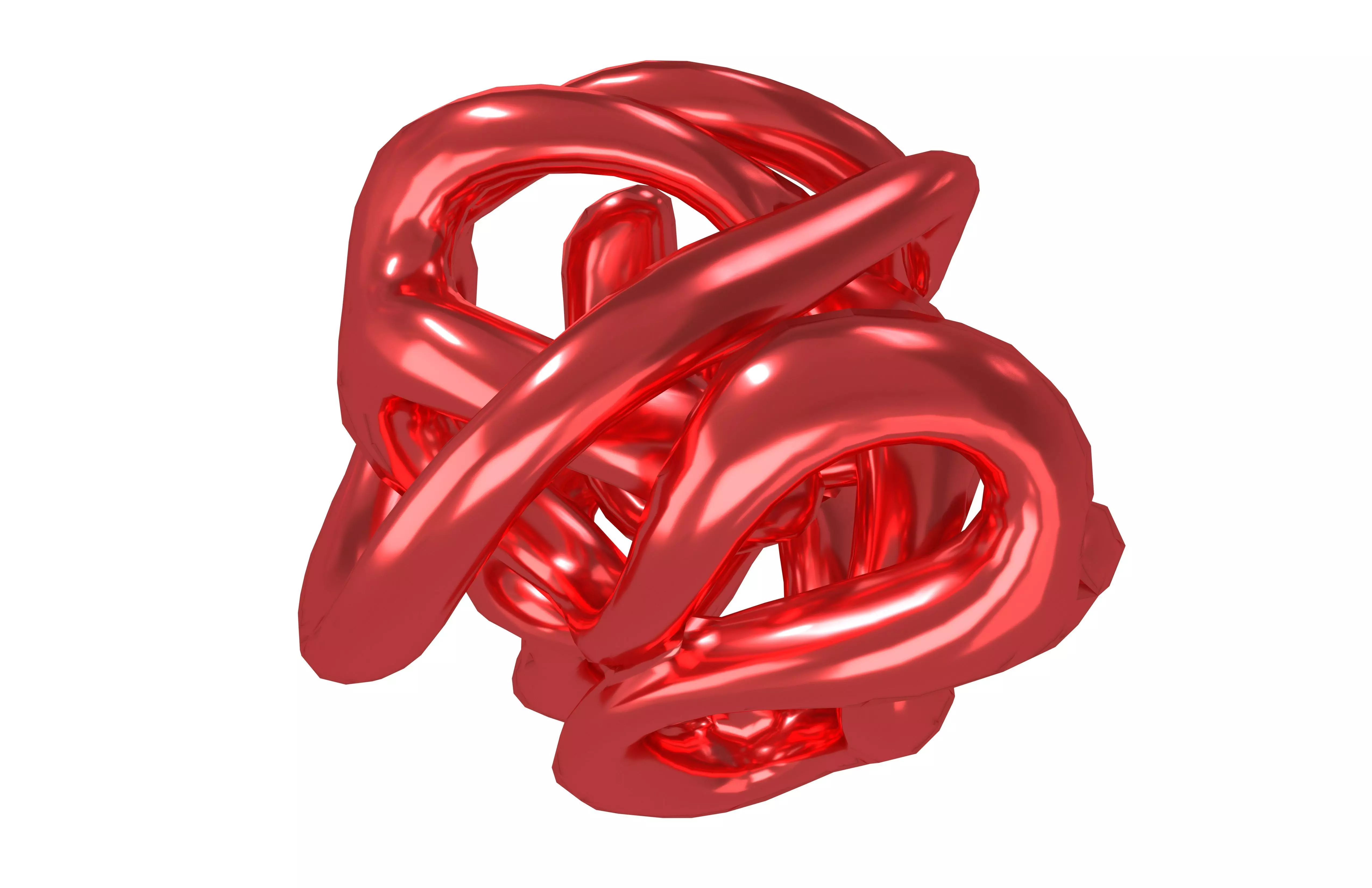 Abstract Heart Shape v2 003 Low-poly 3D model_2